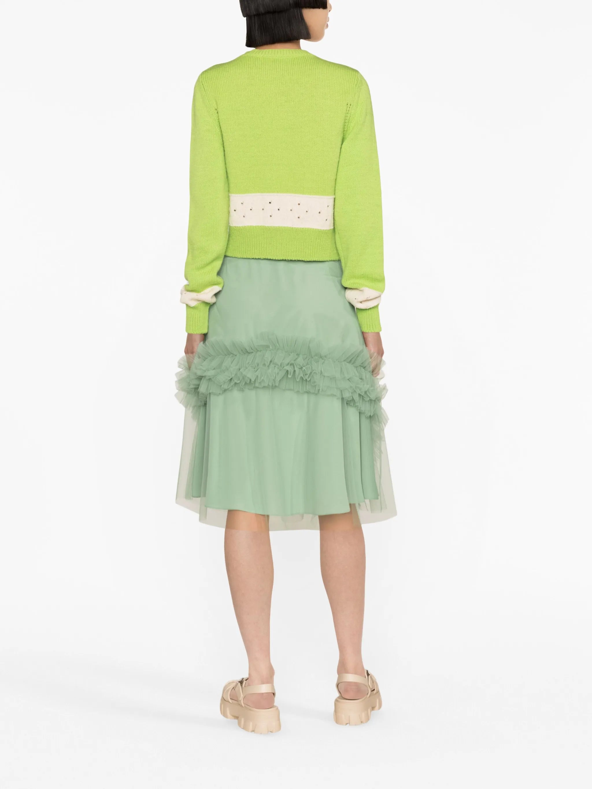 Lionel ruffle-trim tulle skirt