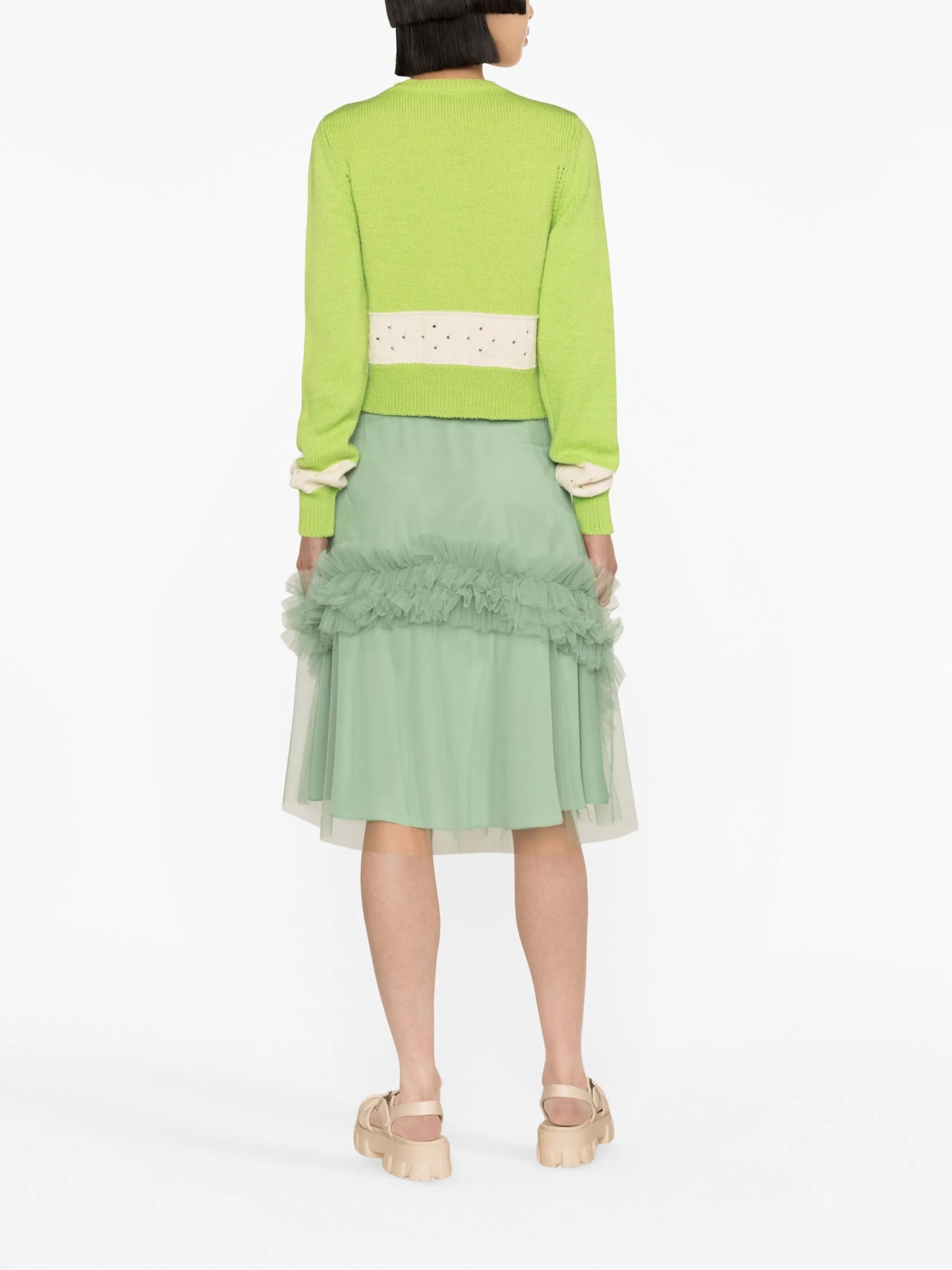 Lionel ruffle-trim tulle skirt