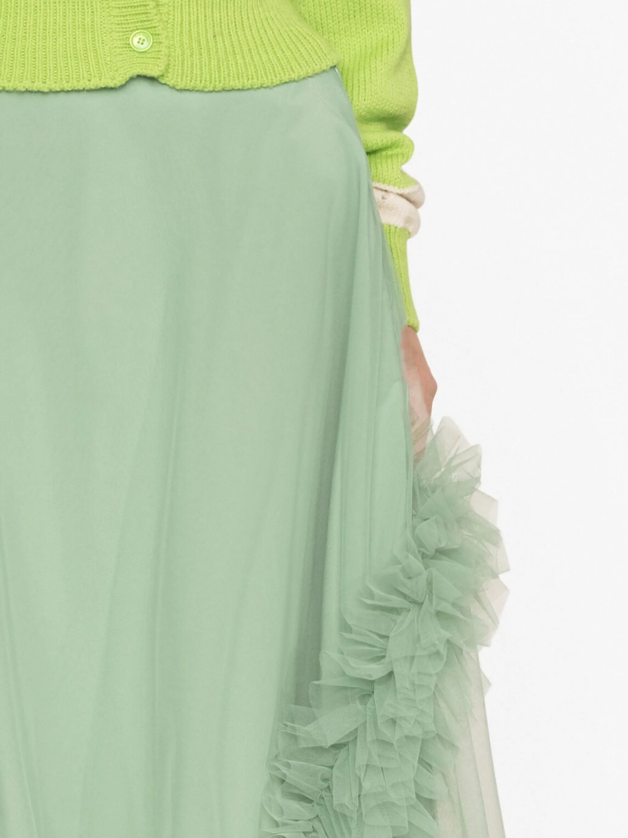 Lionel ruffle-trim tulle skirt