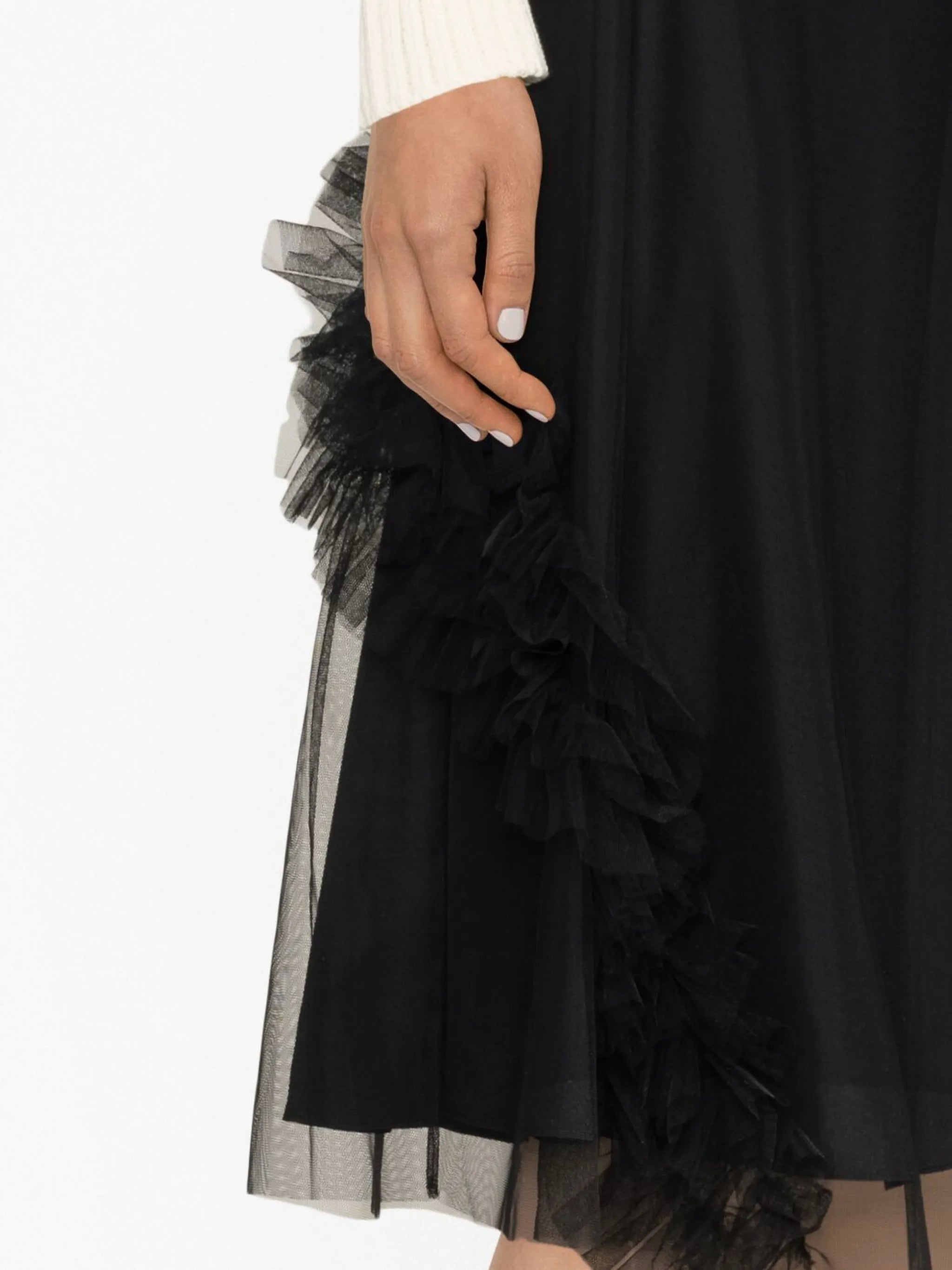 Lionel ruffle-trim tulle skirt
