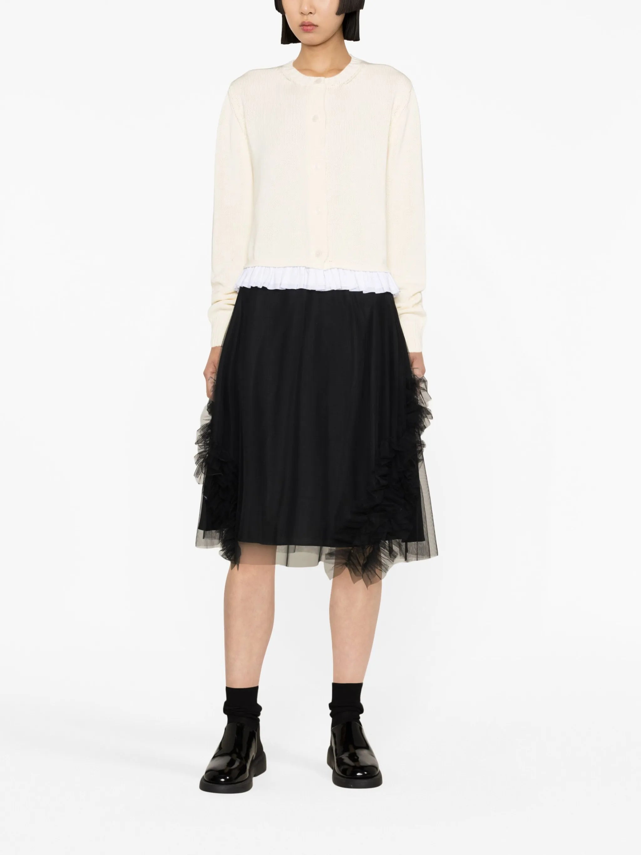 Lionel ruffle-trim tulle skirt