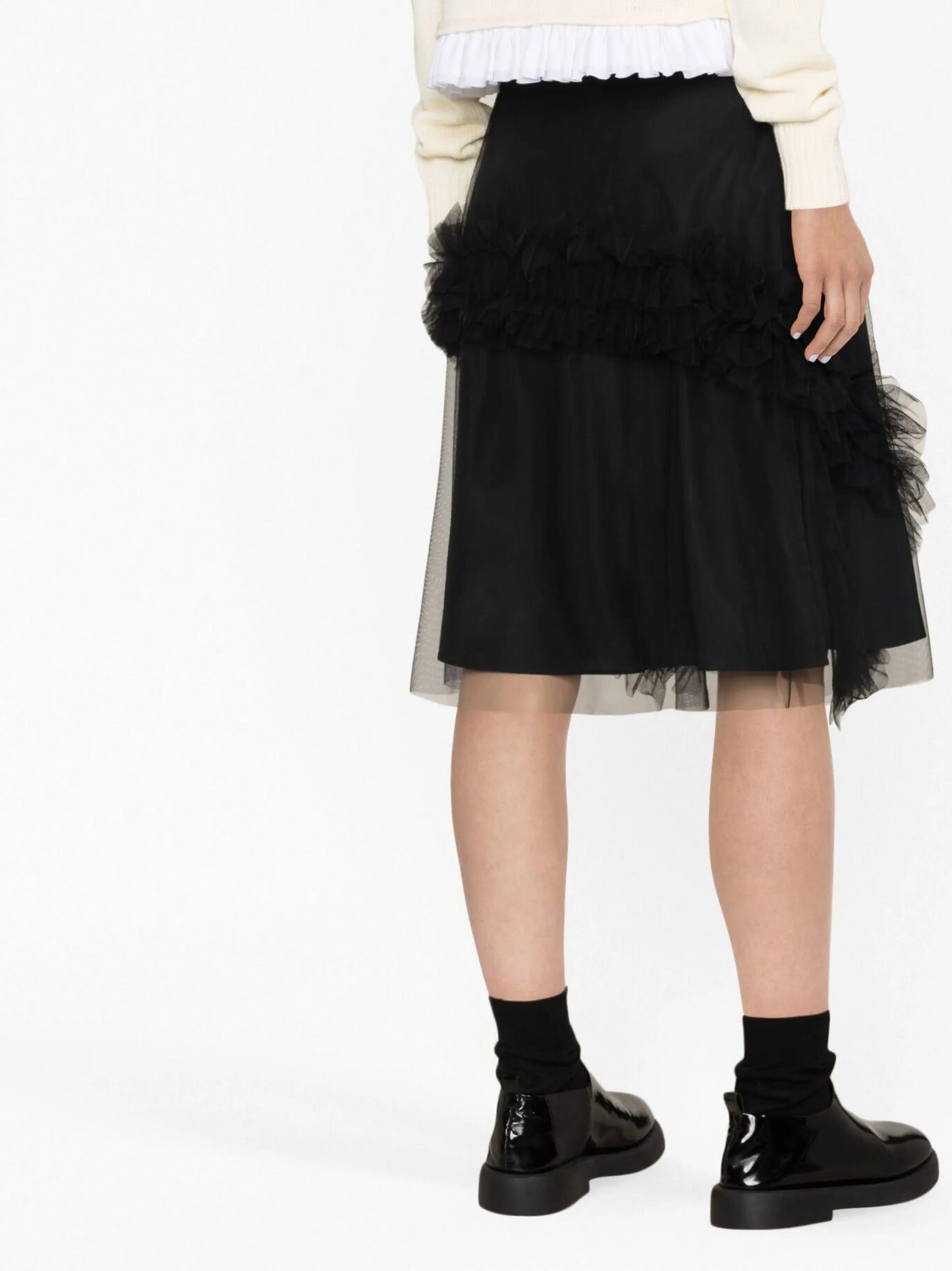 Lionel ruffle-trim tulle skirt