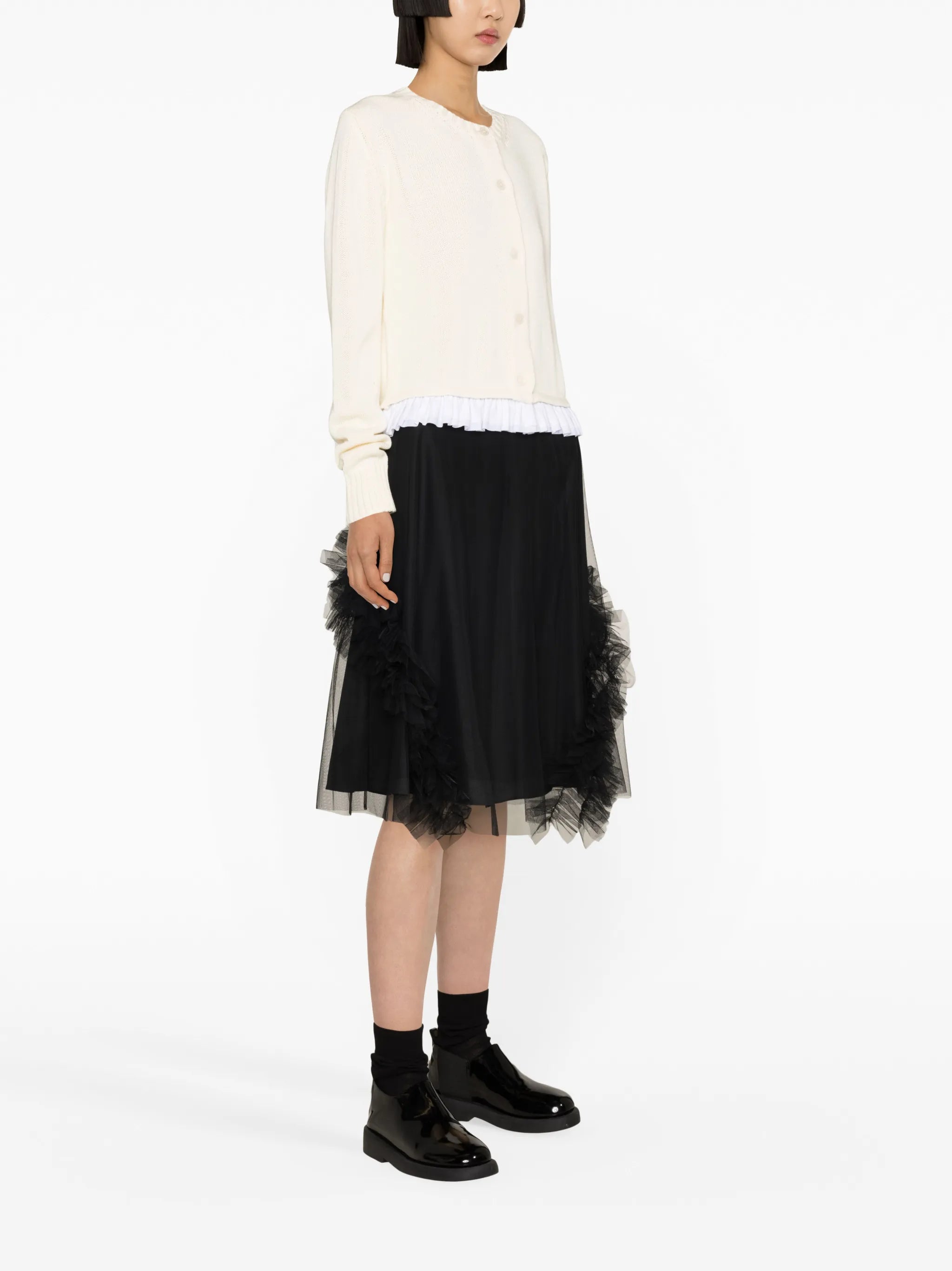 Lionel ruffle-trim tulle skirt
