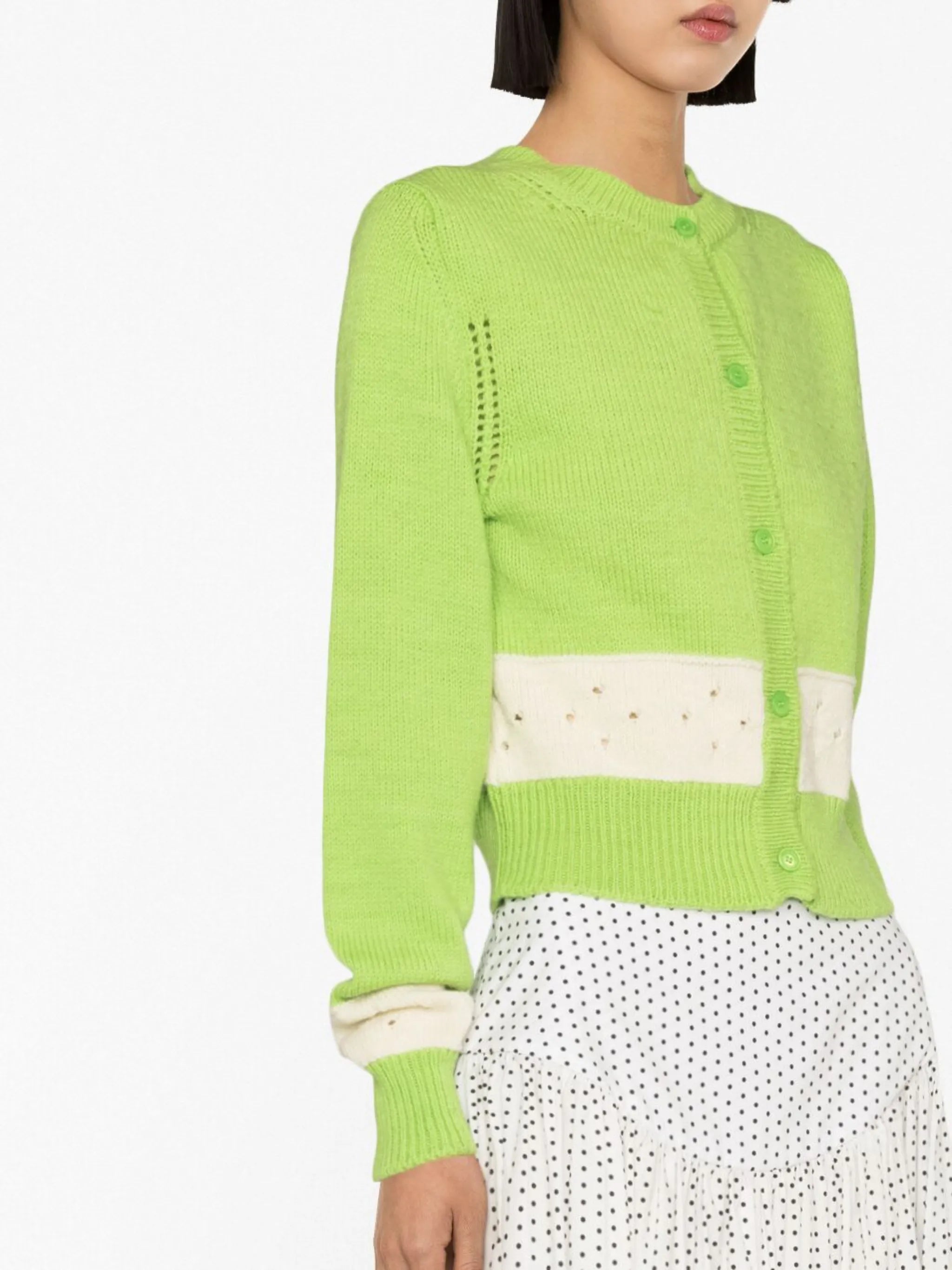 Nico panelled wool cardigan