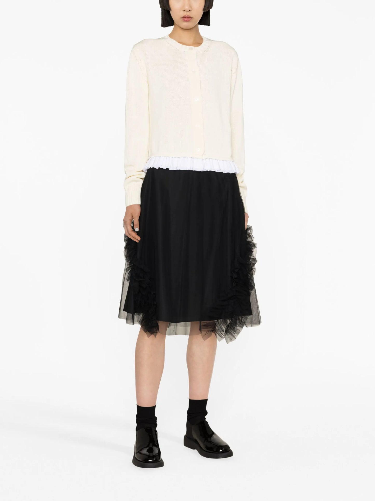Sabine ruffle-trim cardigan