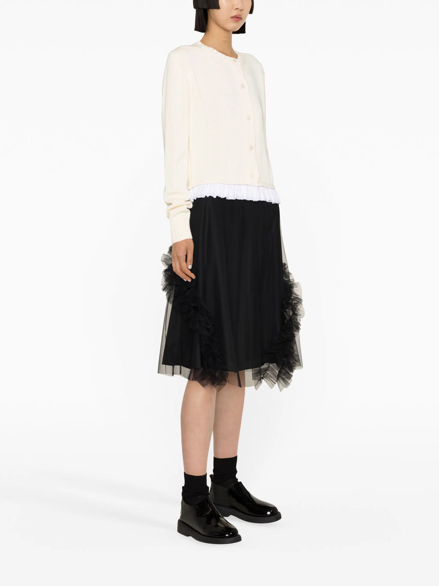Sabine ruffle-trim cardigan