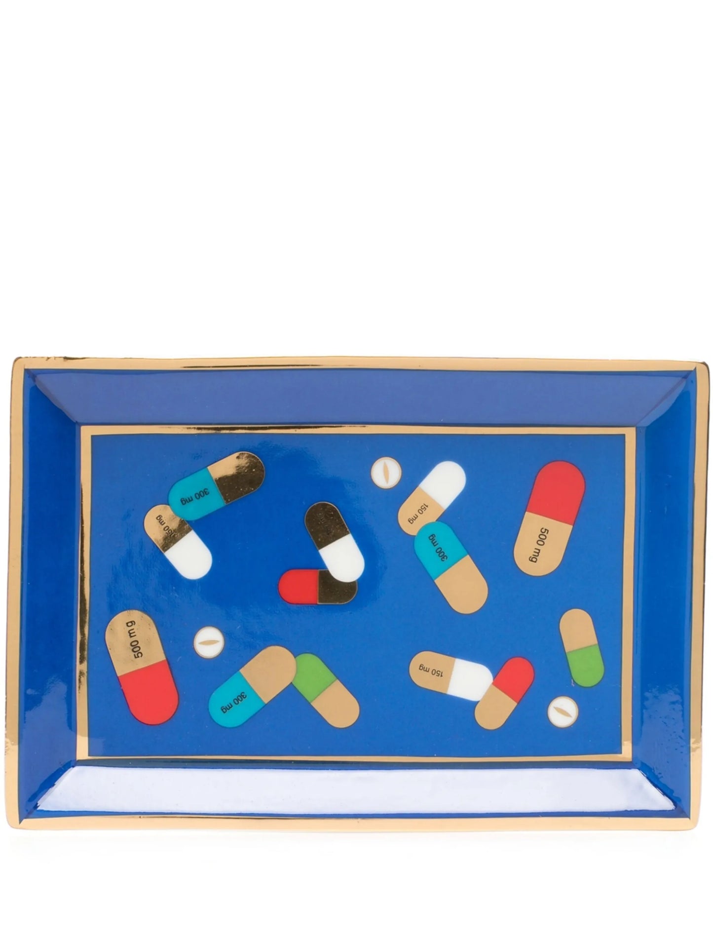 pill-motif porcelain tray
