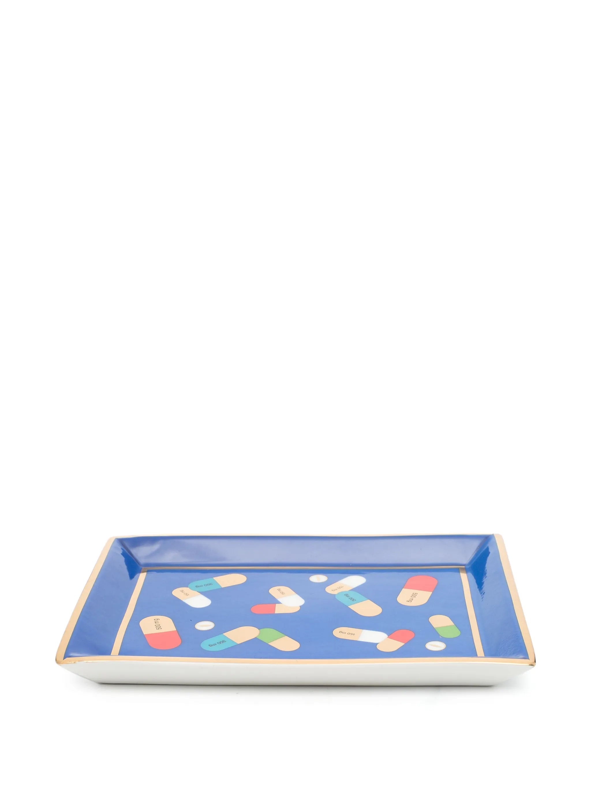 pill-motif porcelain tray