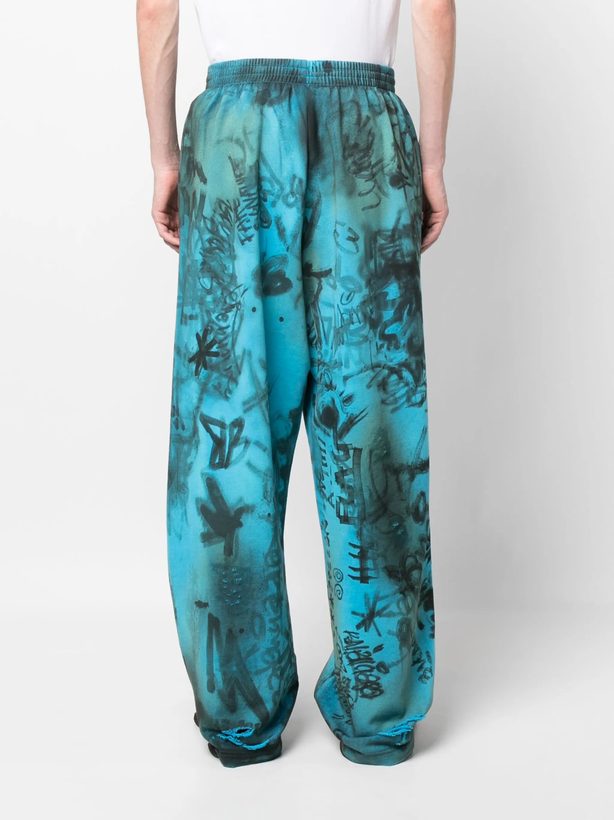 Graffiti Crest cotton track pants