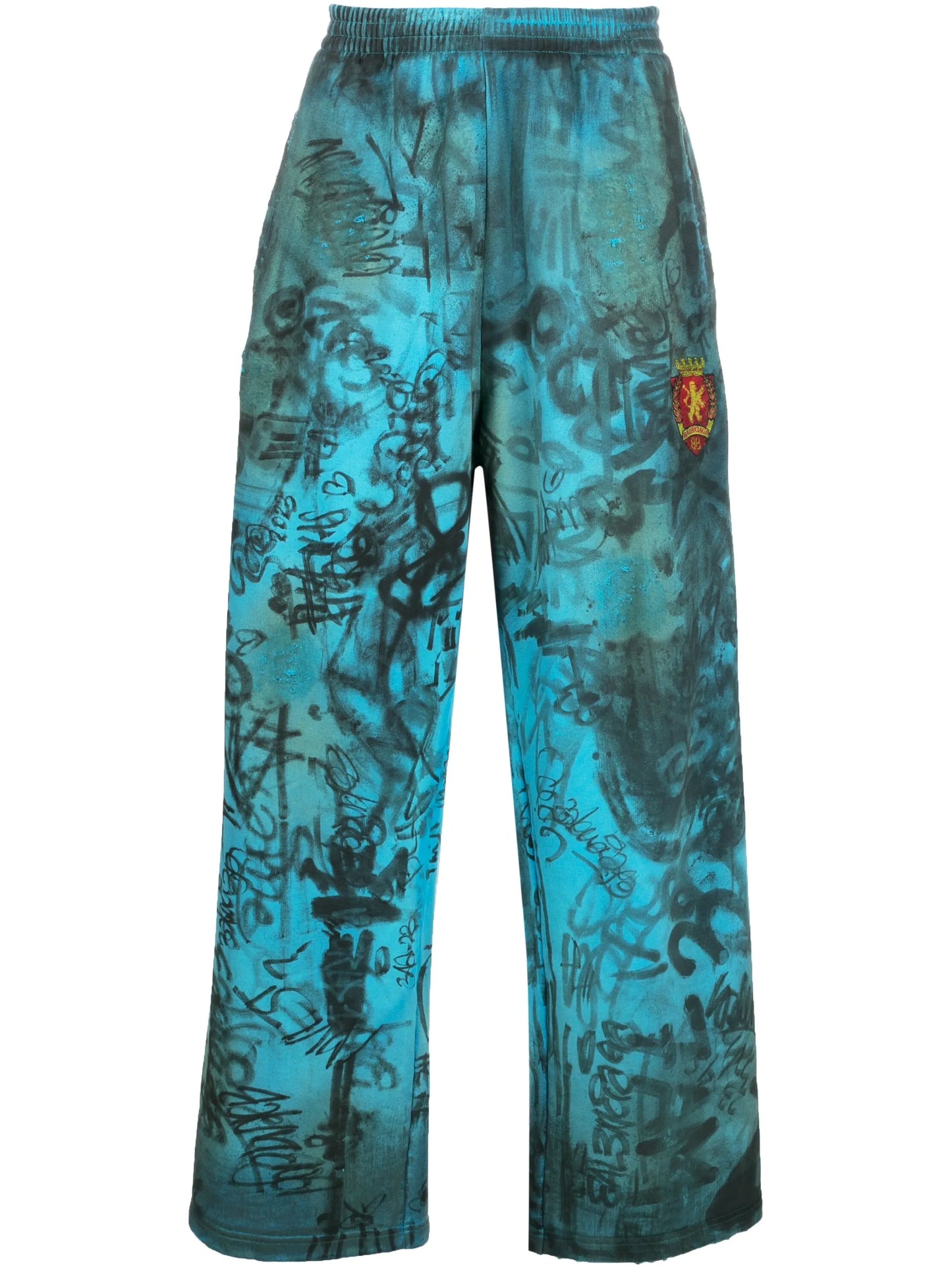 Graffiti Crest cotton track pants