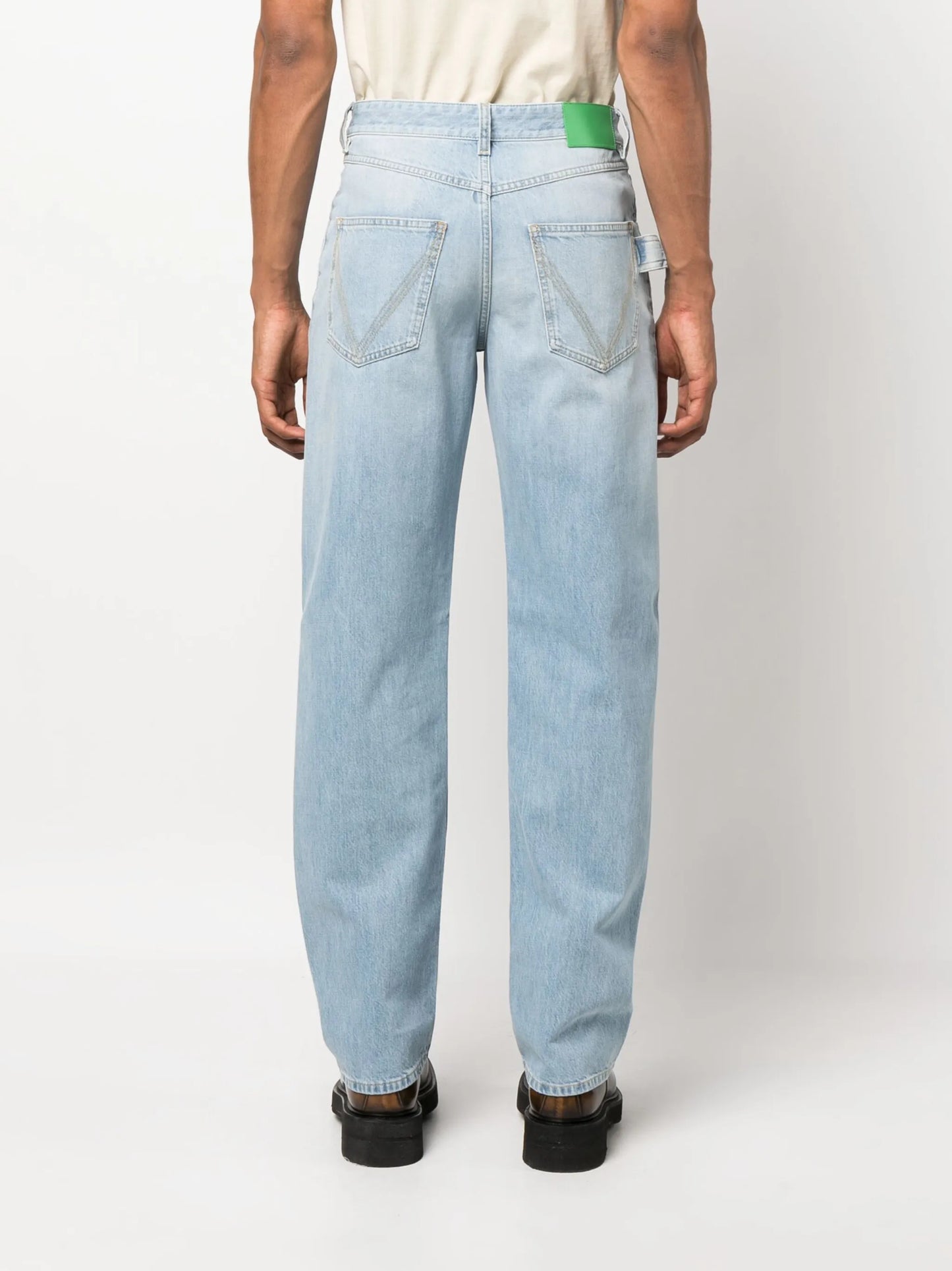 embroidered-logo jeans