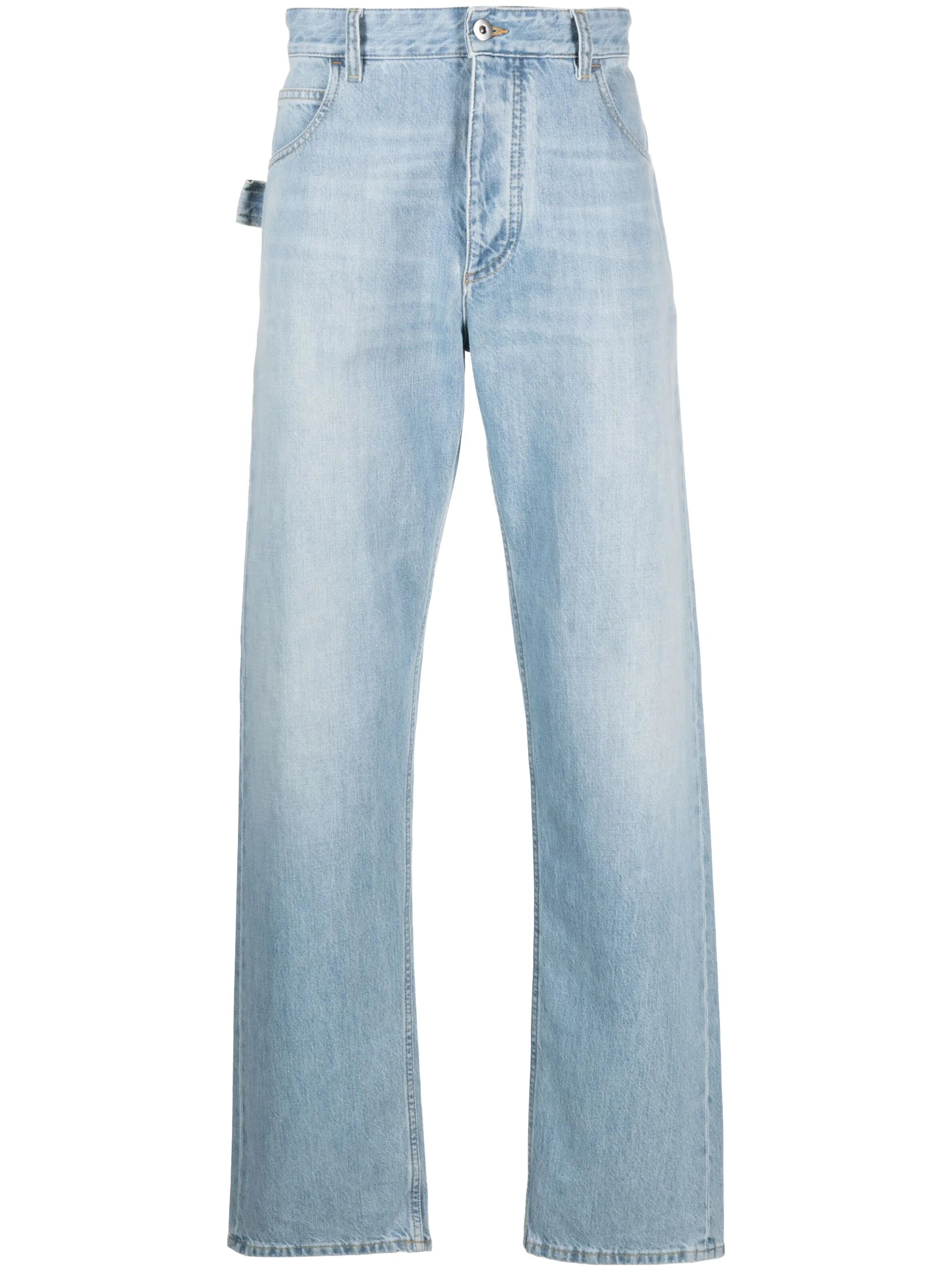 embroidered-logo jeans