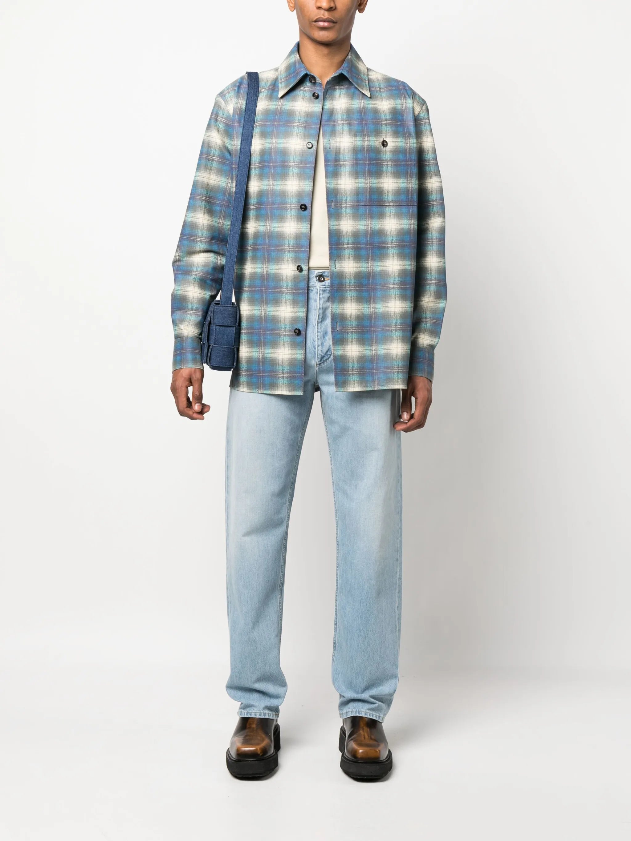 embroidered-logo jeans
