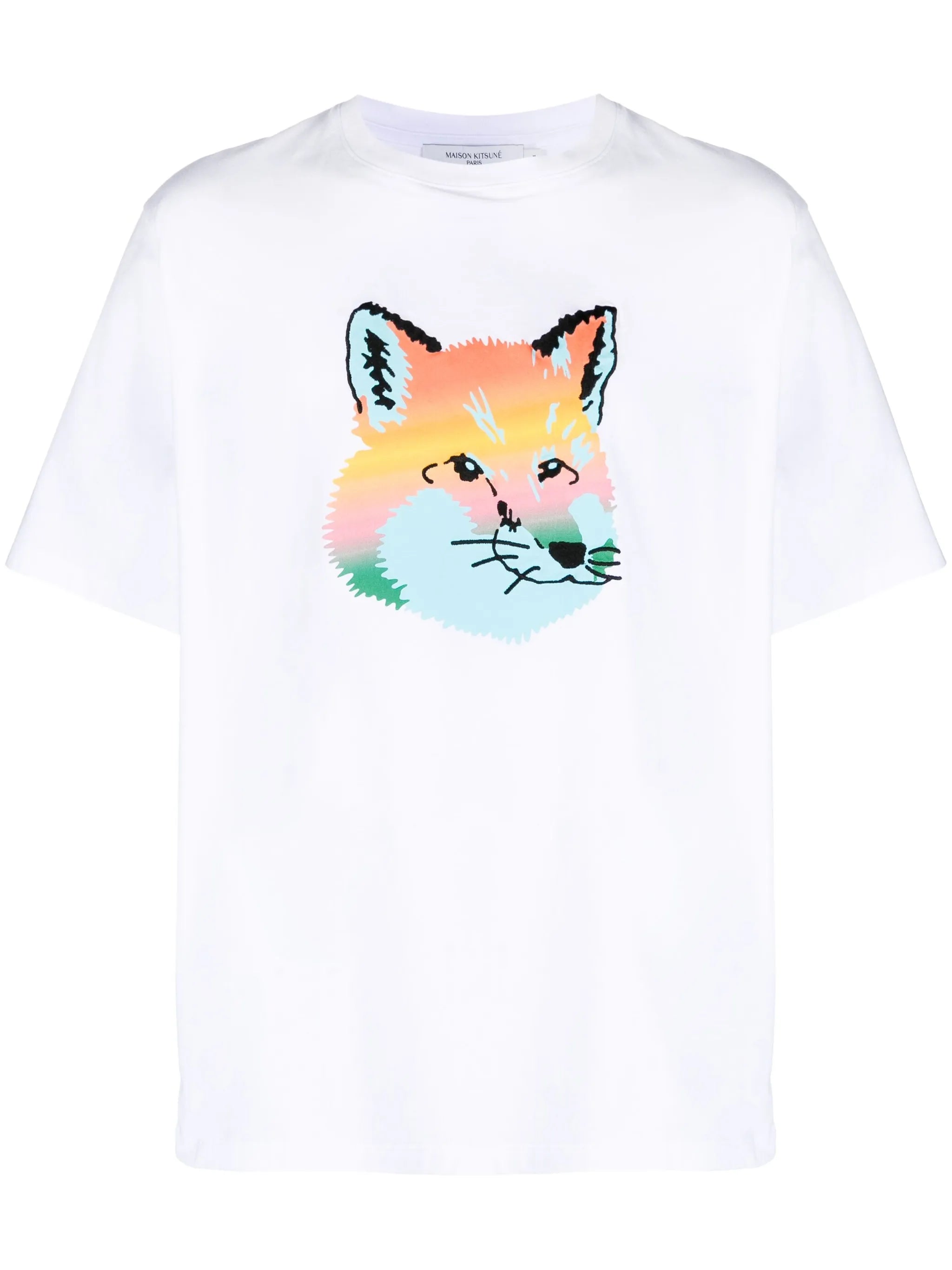 Vibrant Fox Head-print T-shirt