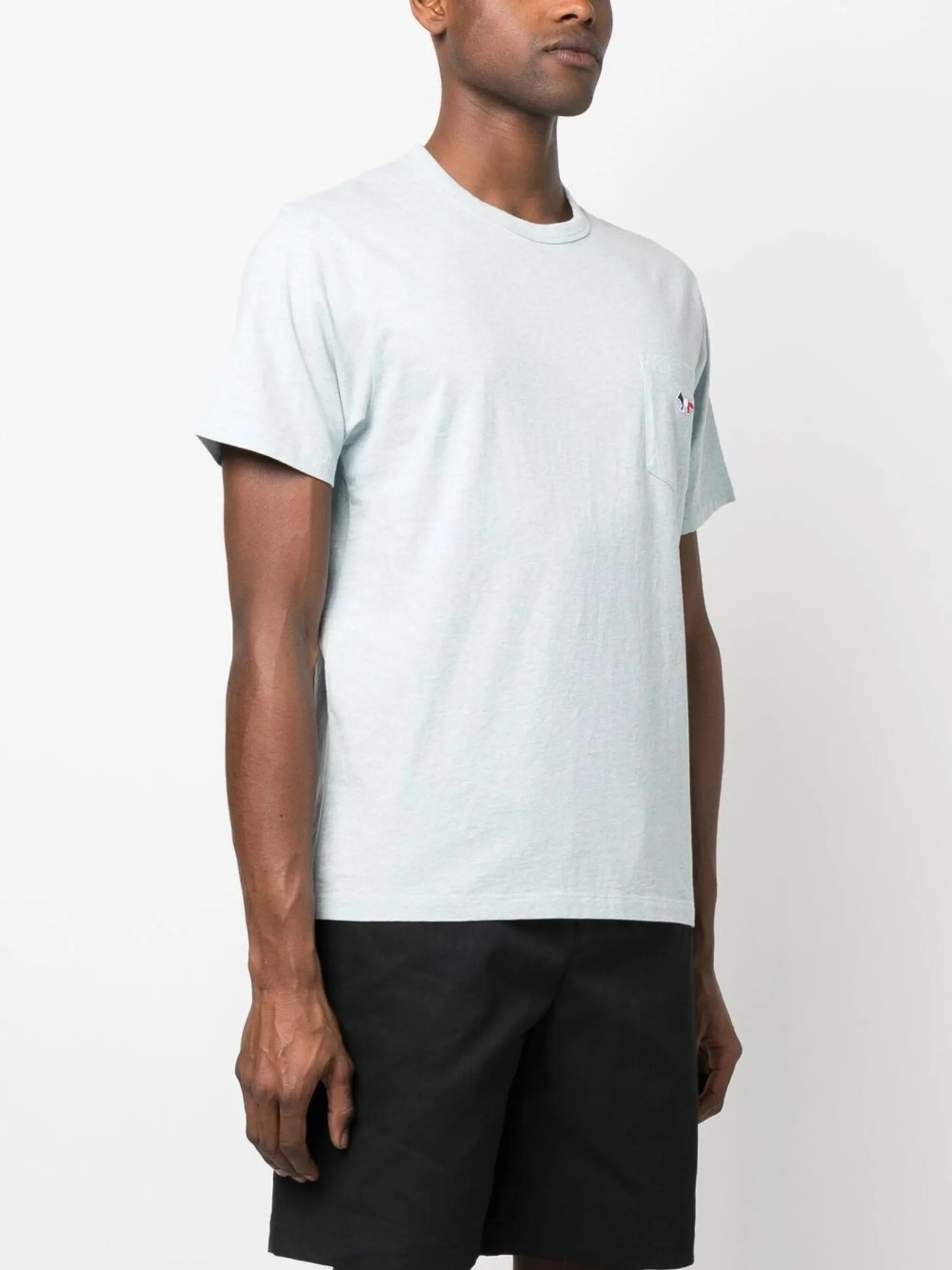 Tricolor Fox Head patch-pocket T-shirt