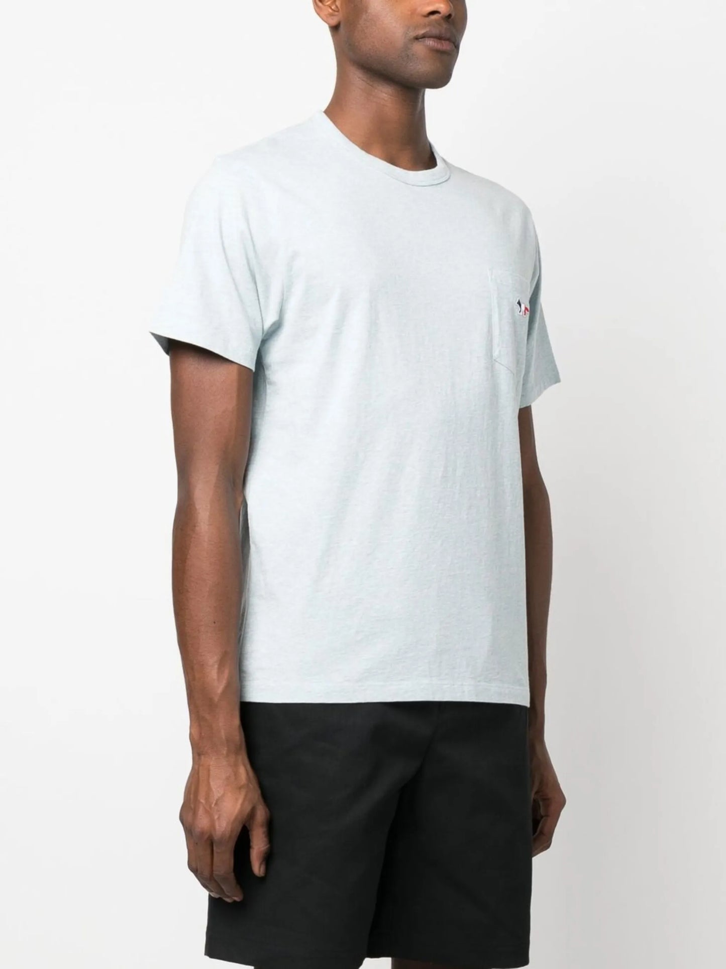 Tricolor Fox Head patch-pocket T-shirt