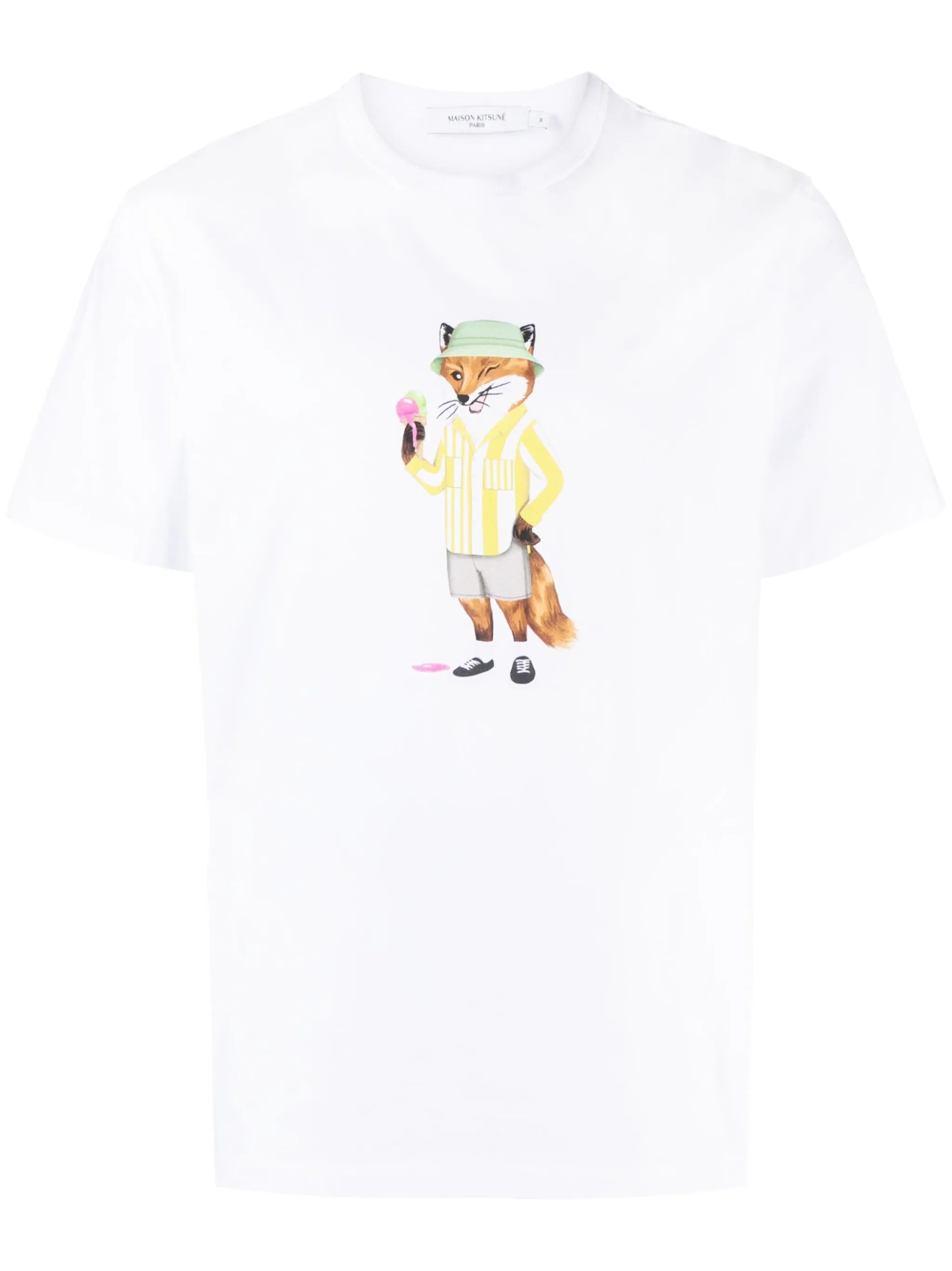 fox-print cotton T-shirt