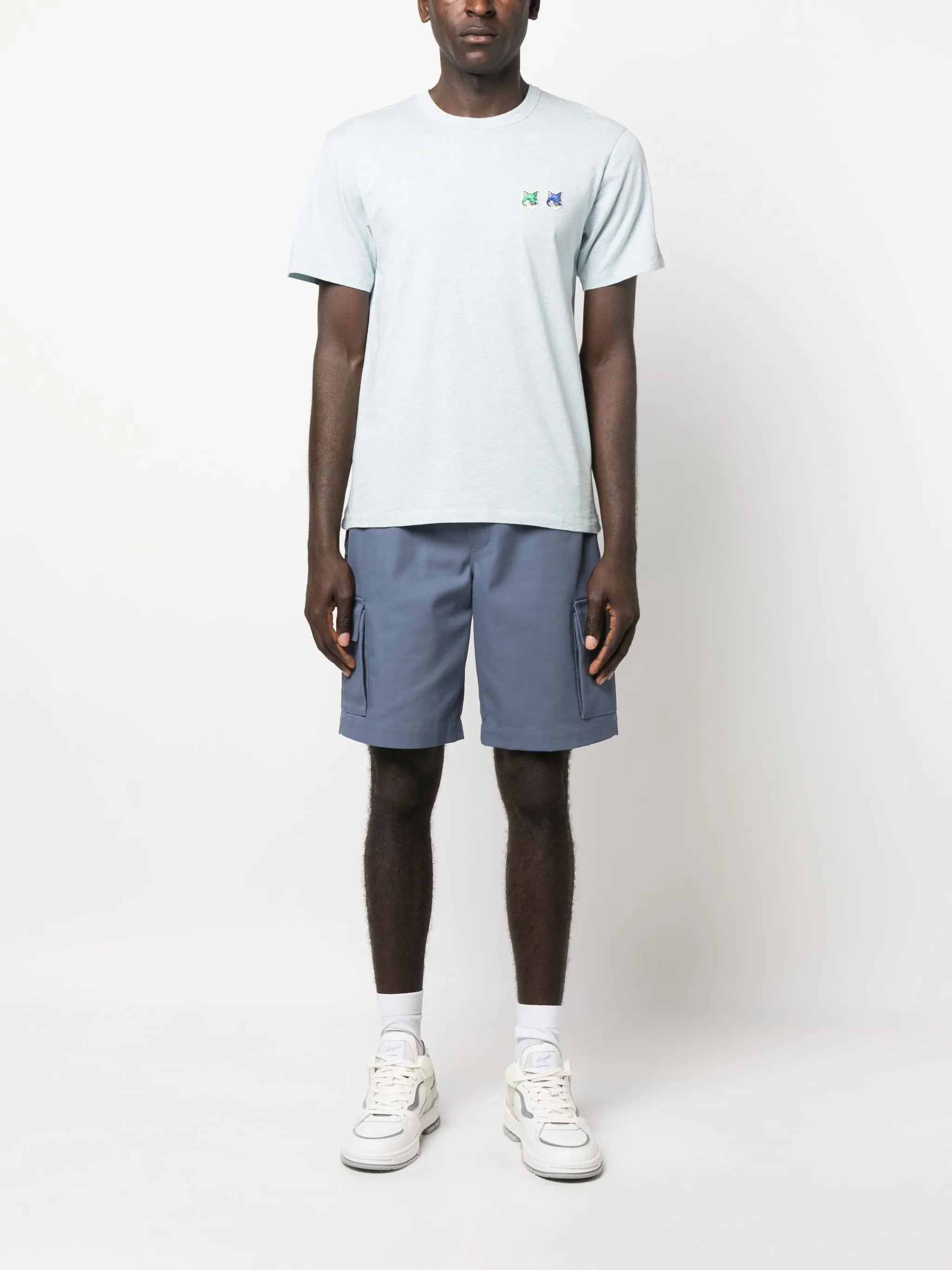 fox-patch cotton T-shirt