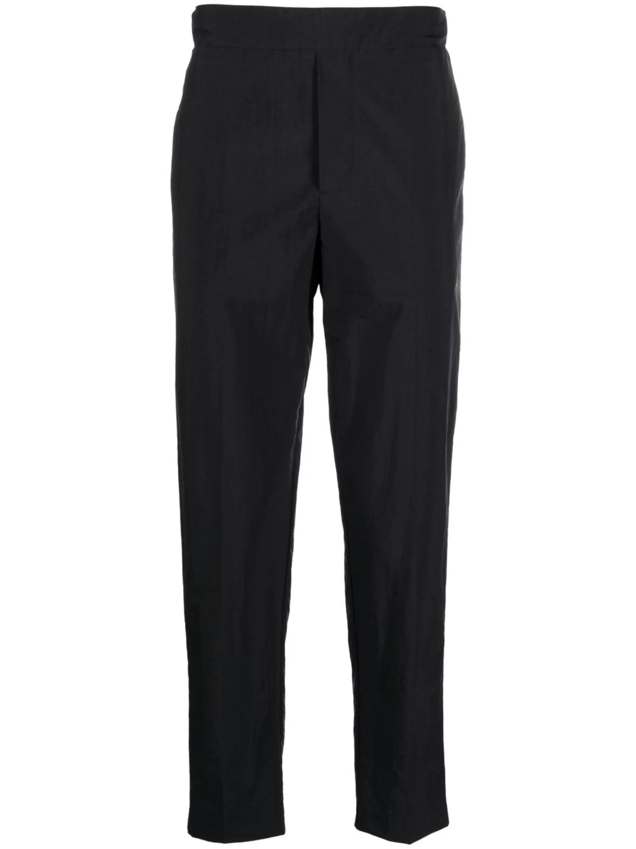 straight-leg cotton trousers