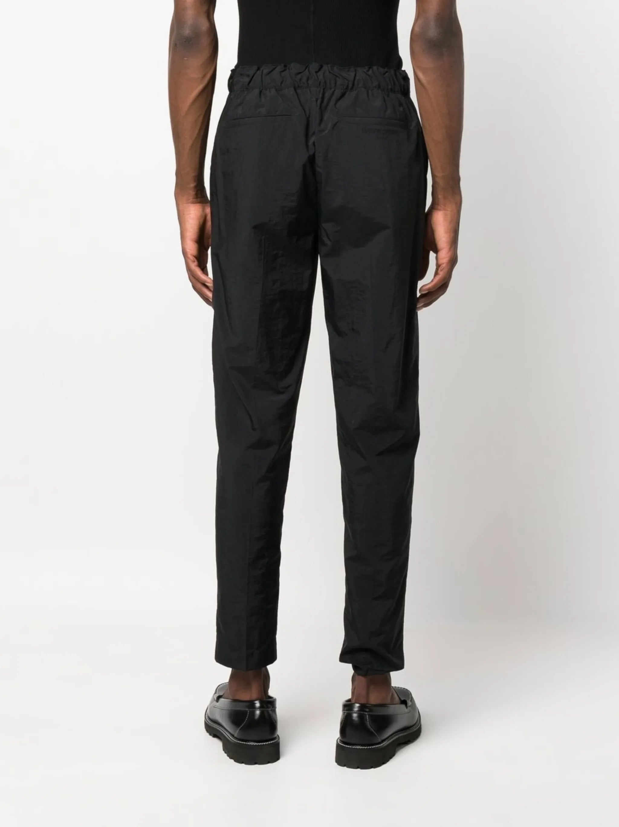 straight-leg cotton trousers