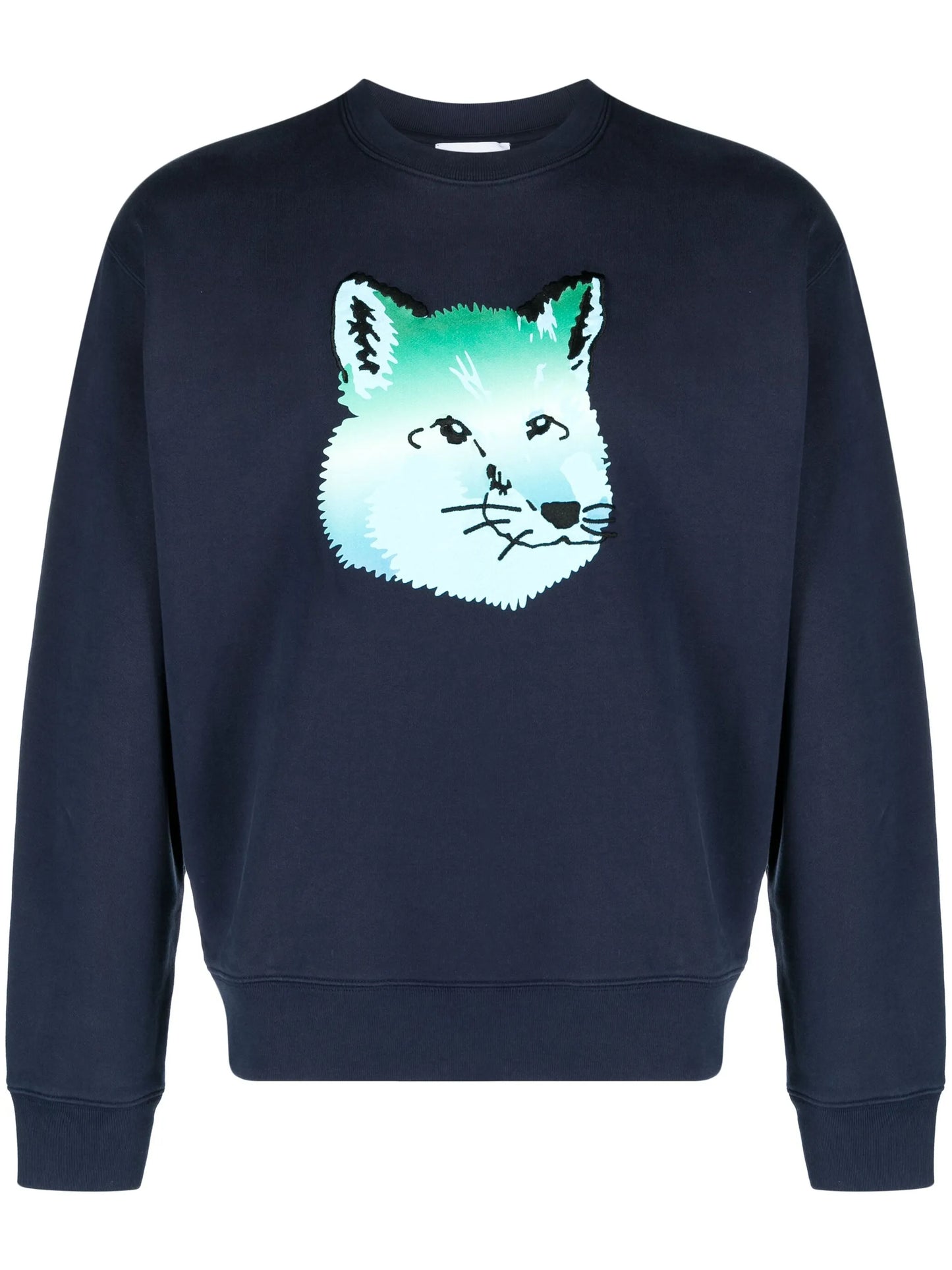 Vibrant Fox Head-print sweatshirt