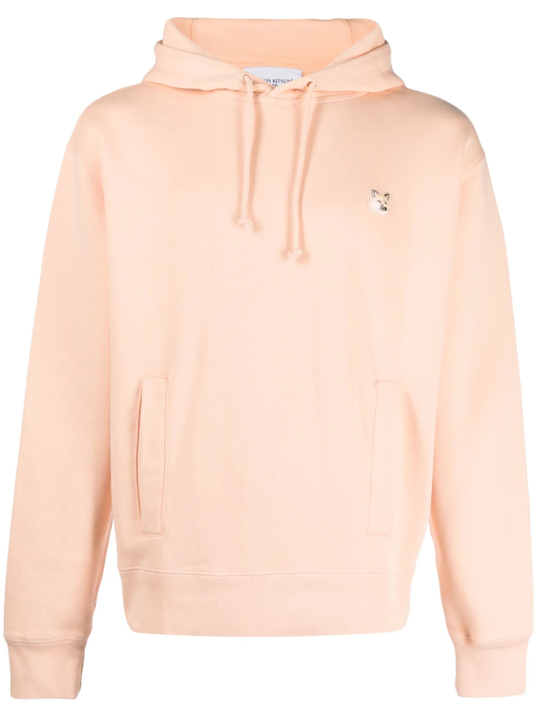 fox-patch cotton hoodie