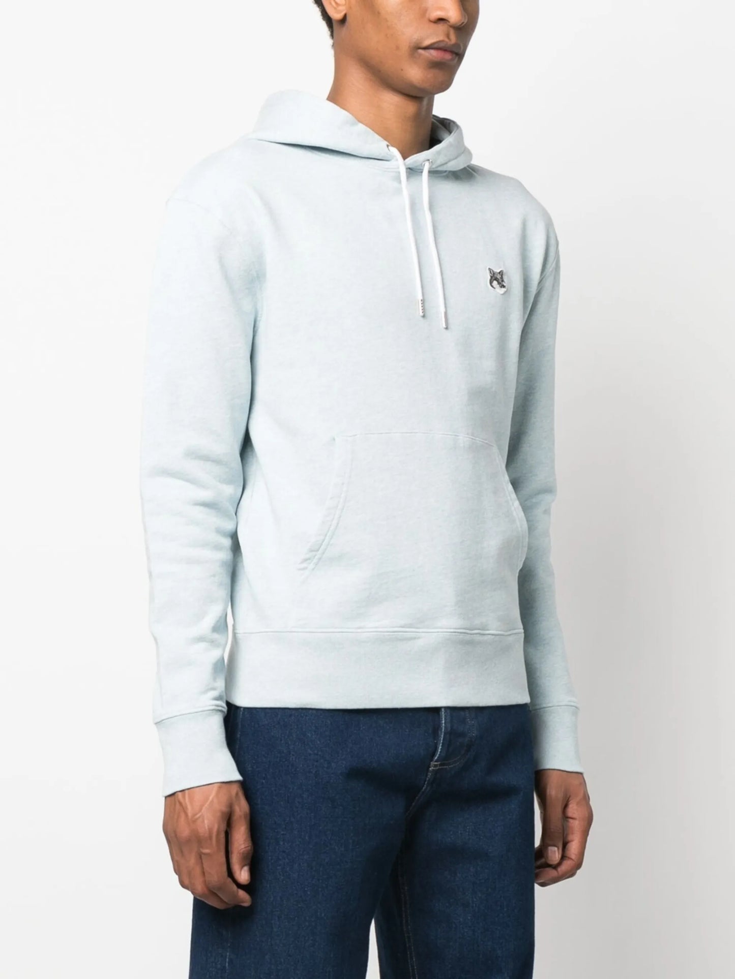 Grey Fox Head-patch hoodie