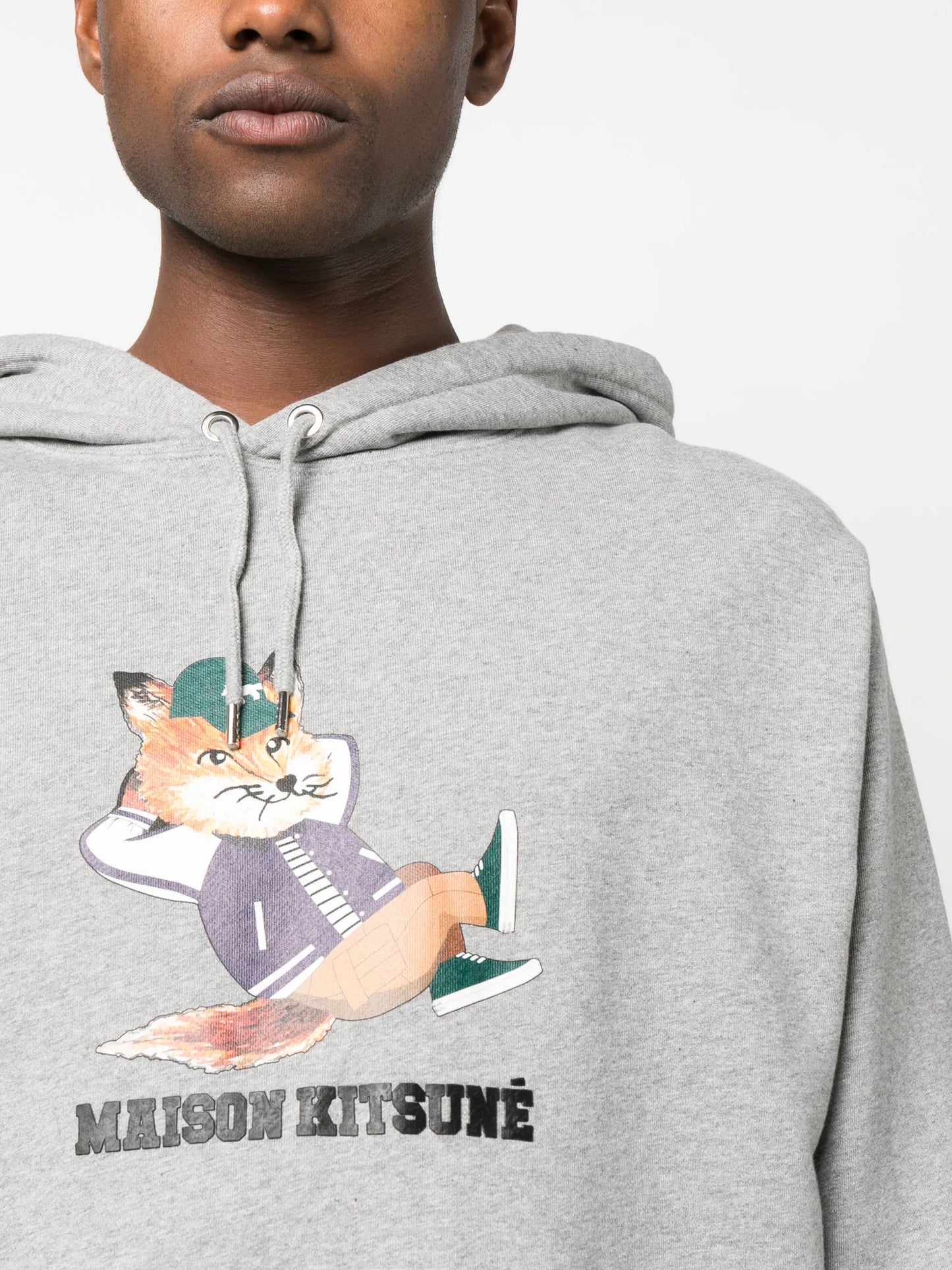 logo-print cotton hoodie