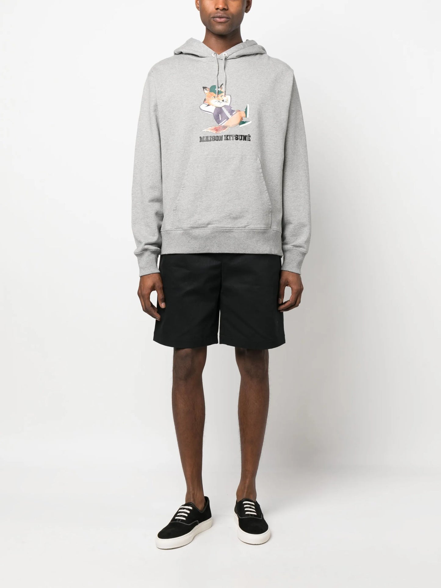 logo-print cotton hoodie