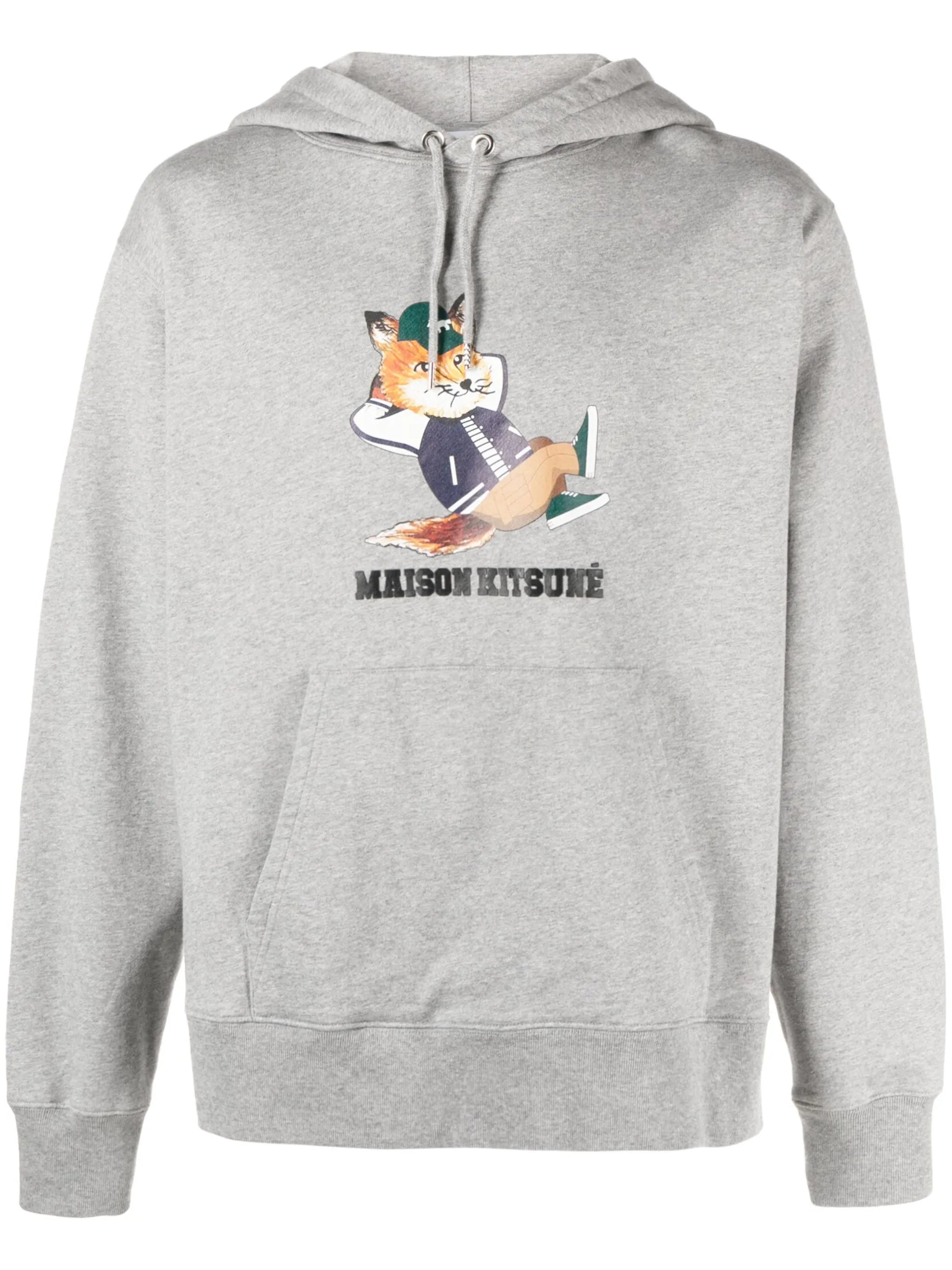 logo-print cotton hoodie