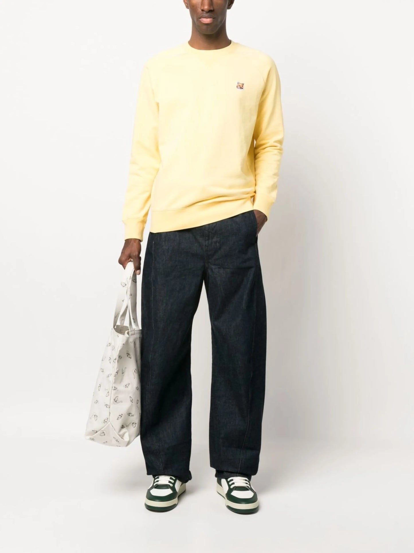 Fox head patch sweatshirt