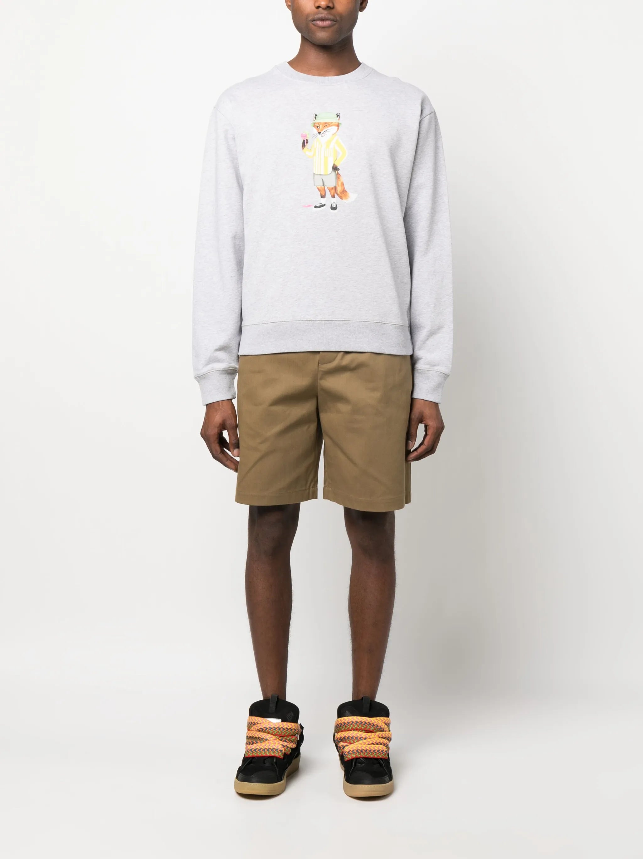 Dressed Fox printed cotton sweatshirt