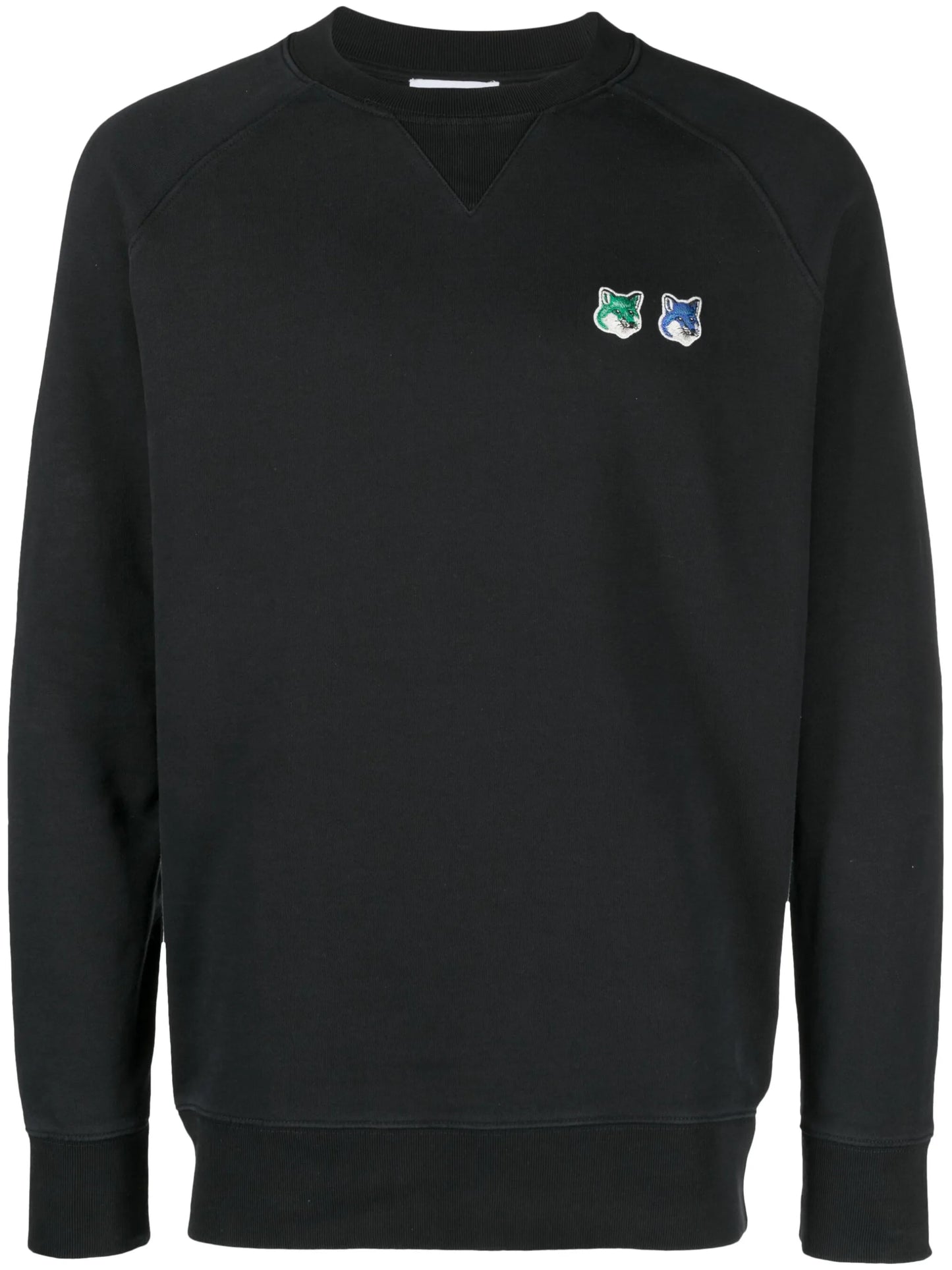 fox-patch cotton sweatshirt