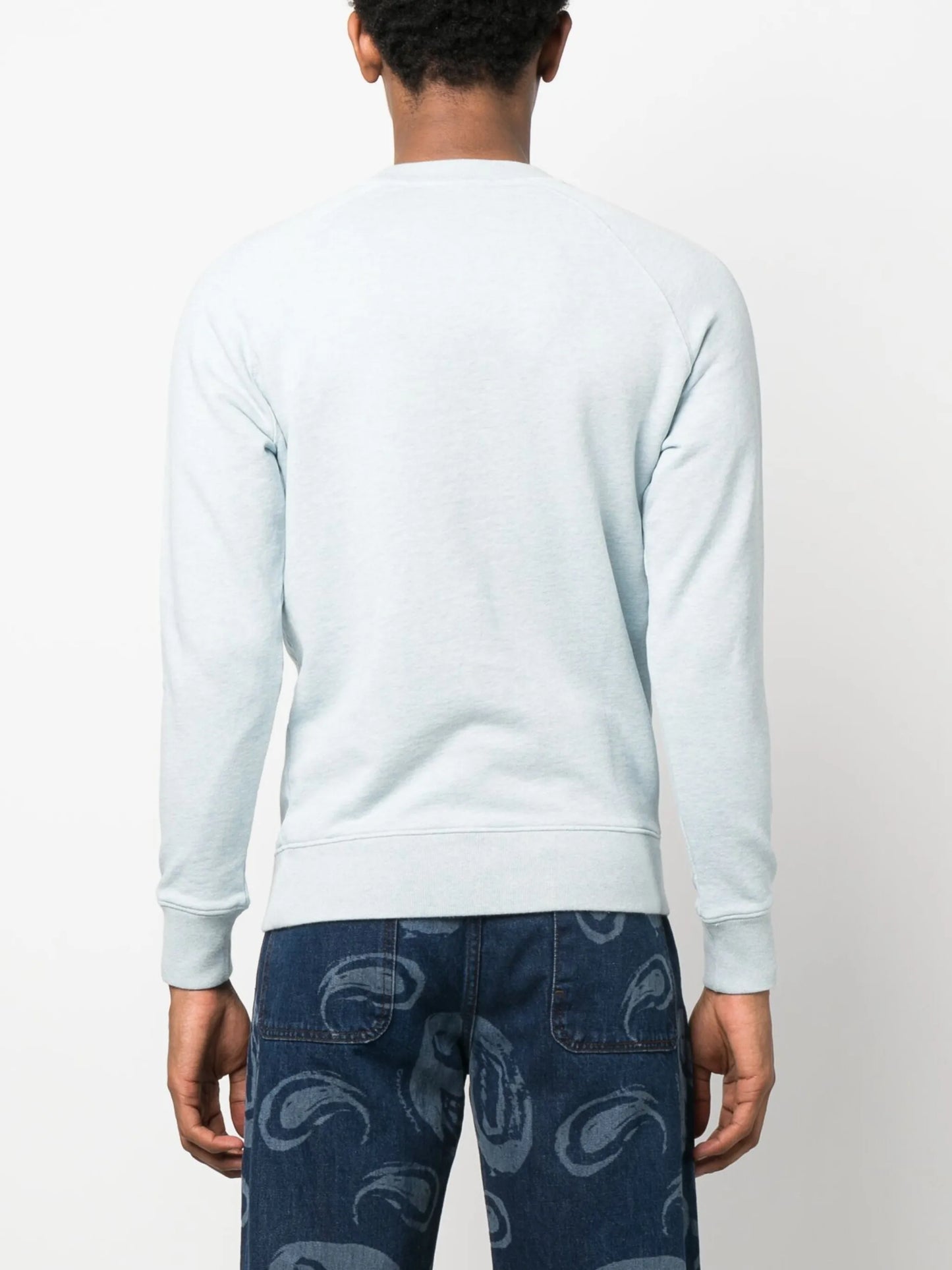 fox-patch cotton sweatshirt