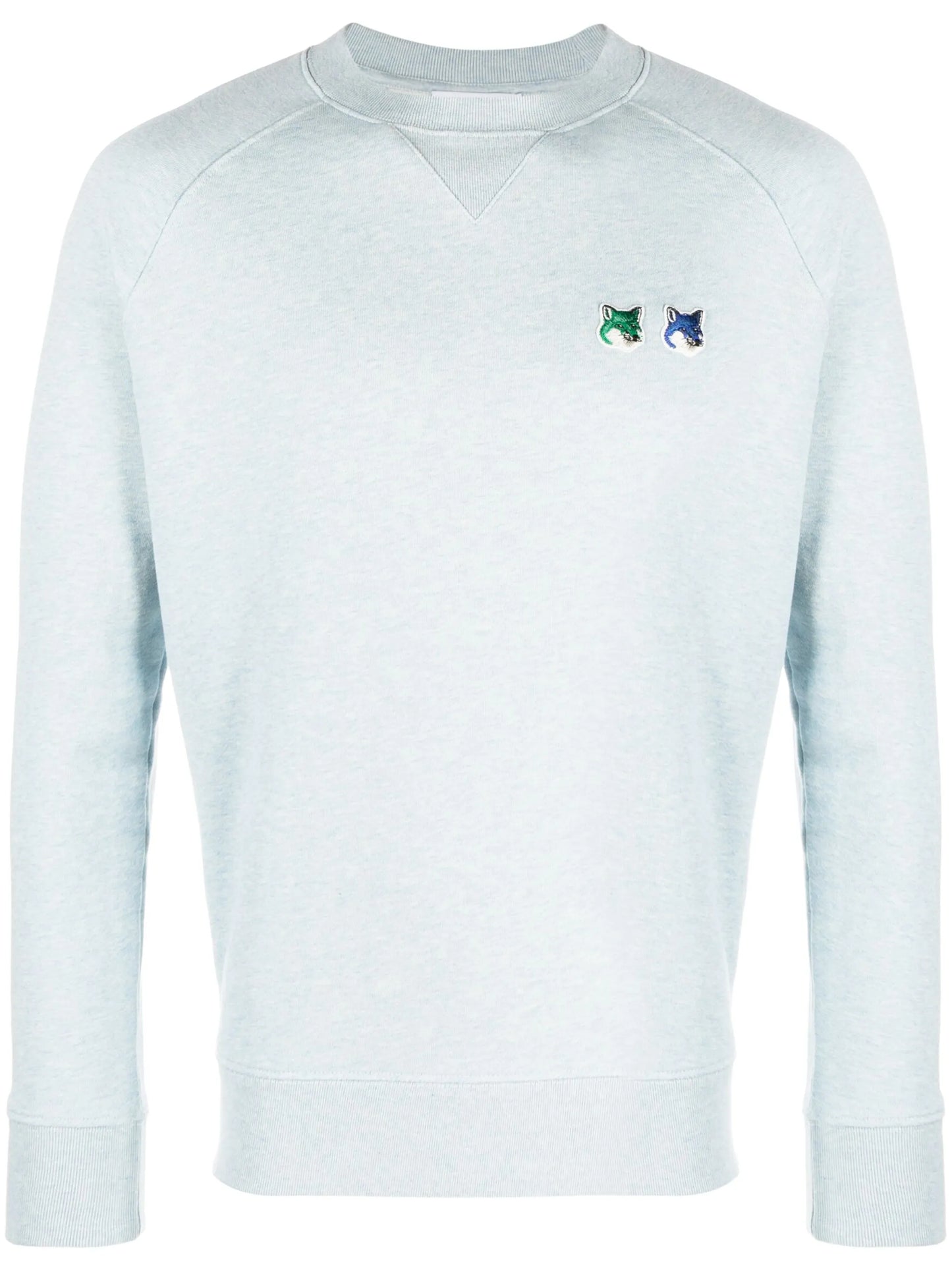 fox-patch cotton sweatshirt
