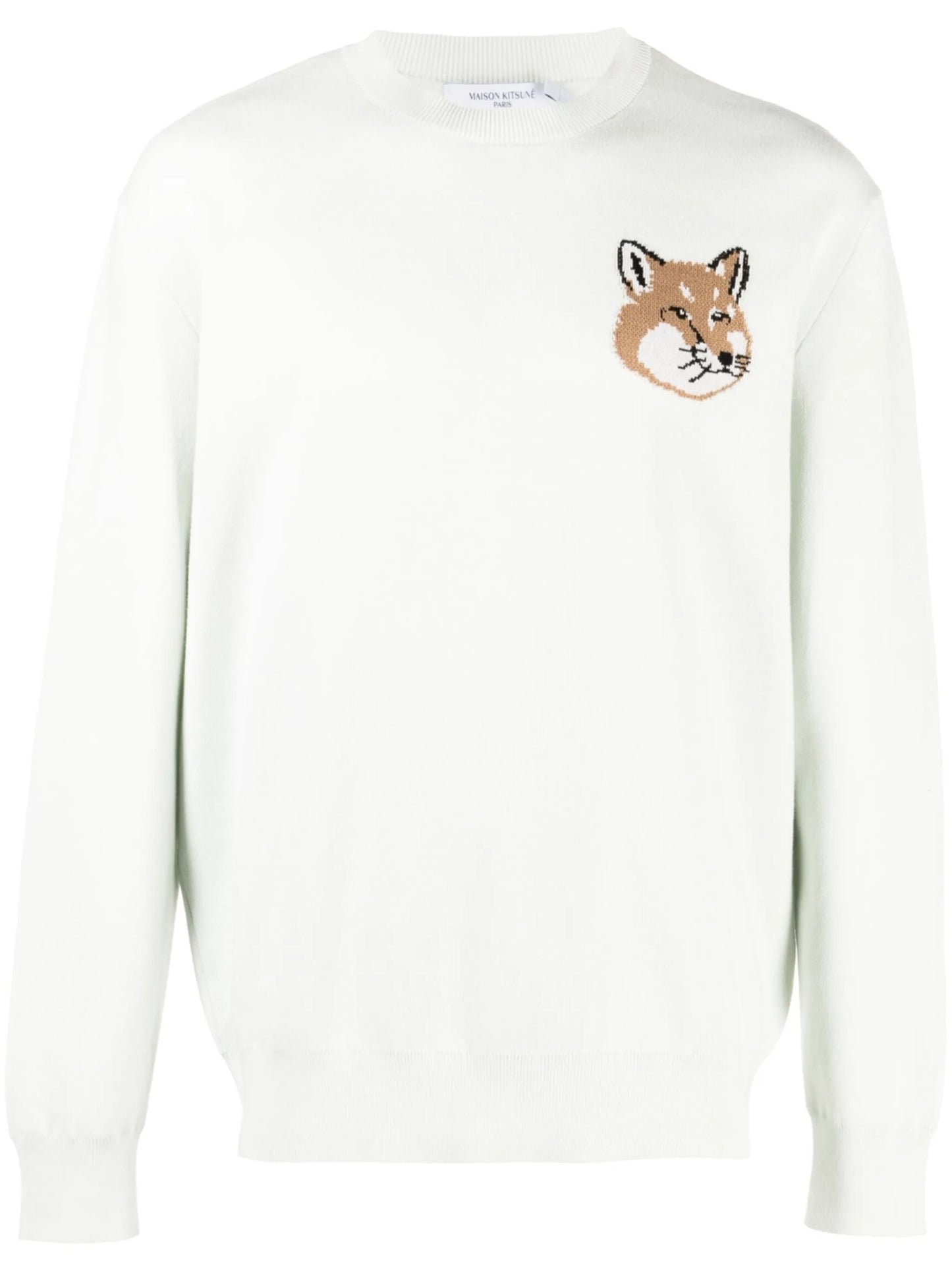 fox-motif cotton jumper
