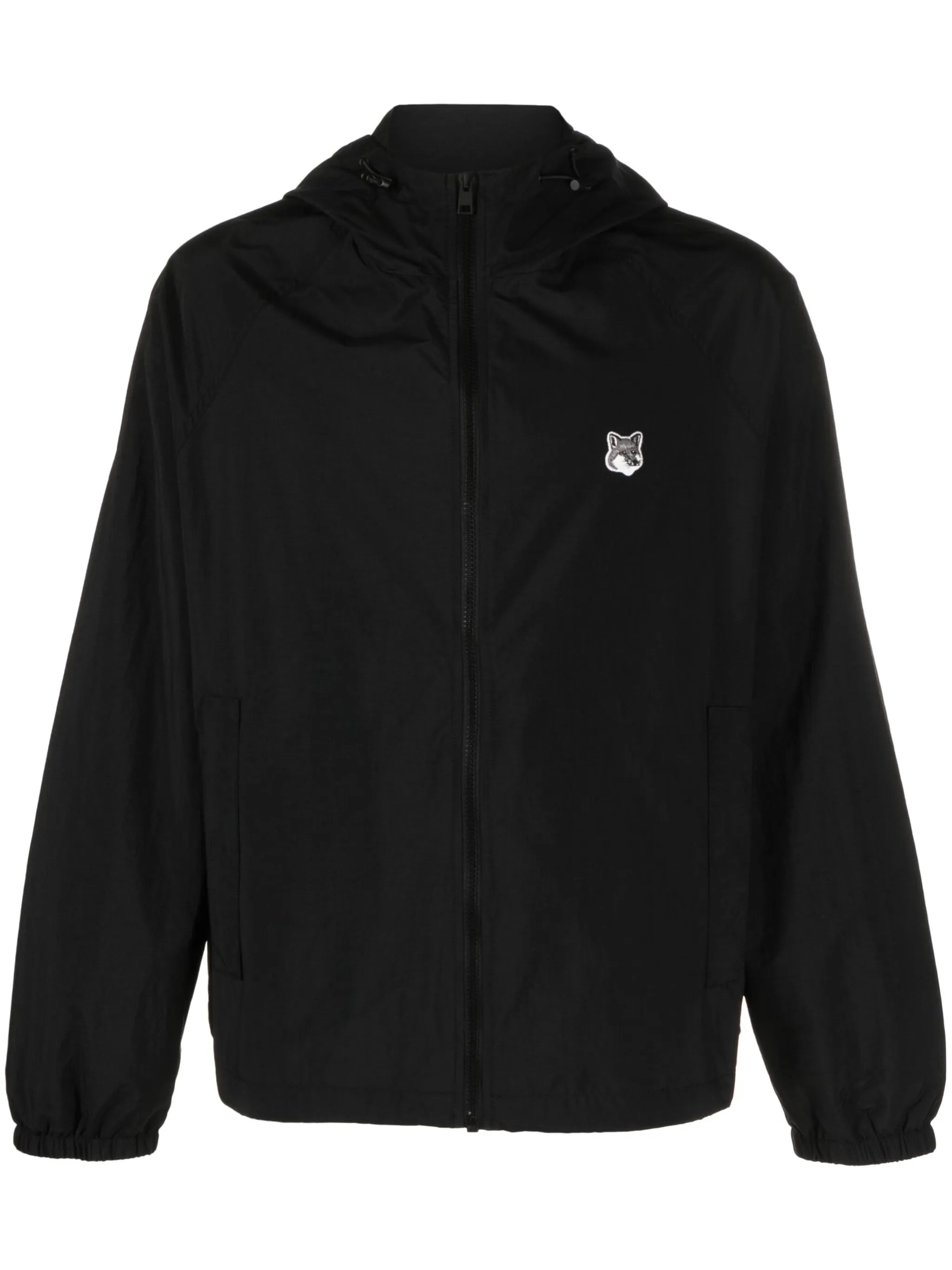logo-patch zip-up jacket