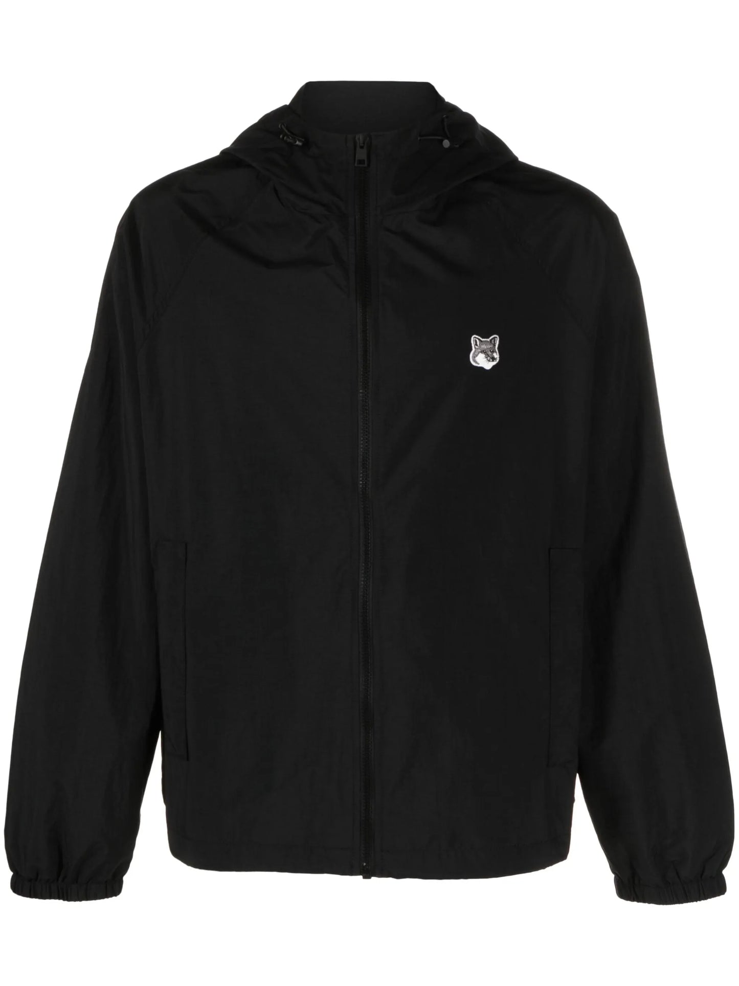 logo-patch zip-up jacket