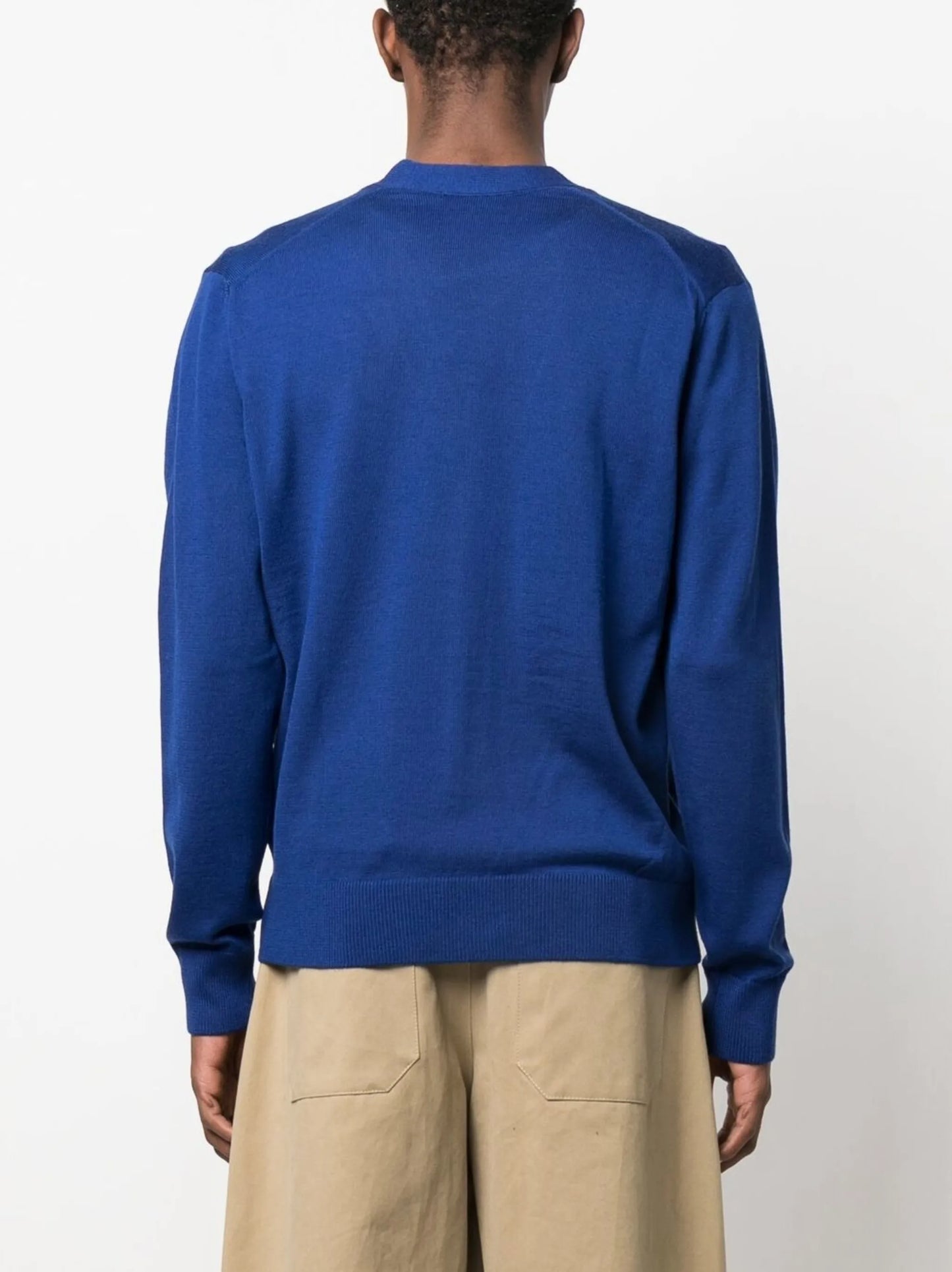 Fox patch knitted cardigan