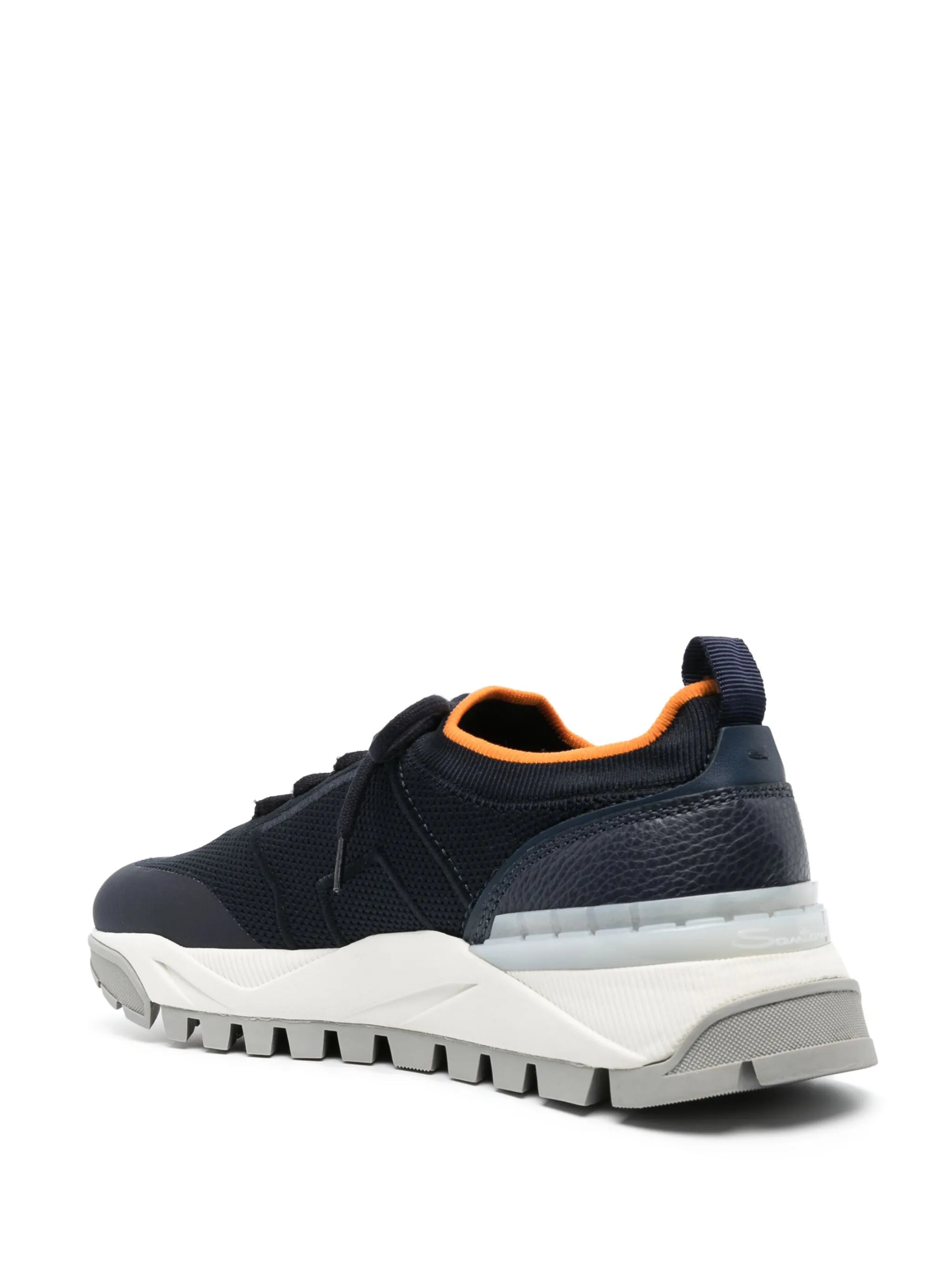 contrasting-trim low-top sneakers