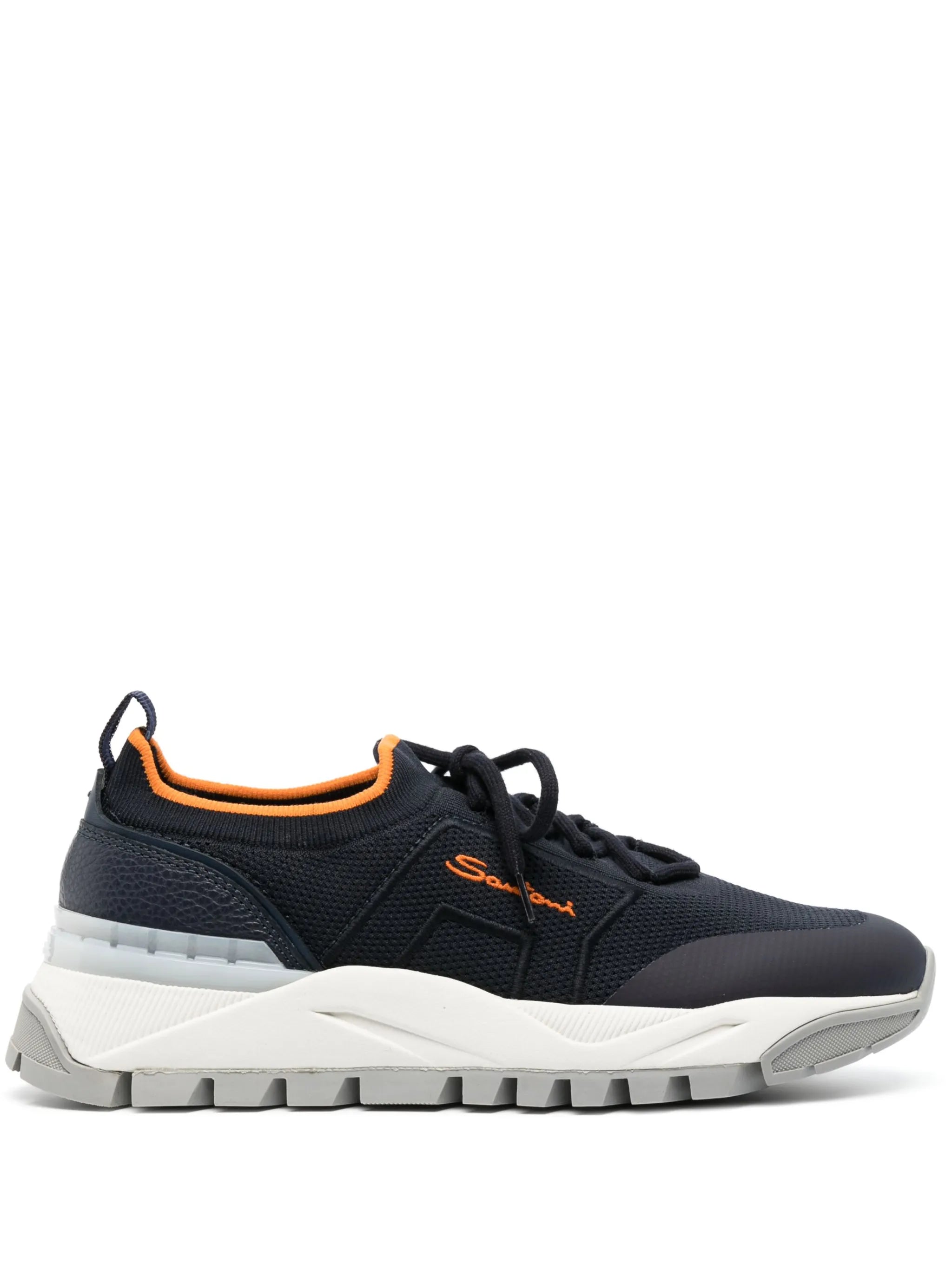 contrasting-trim low-top sneakers