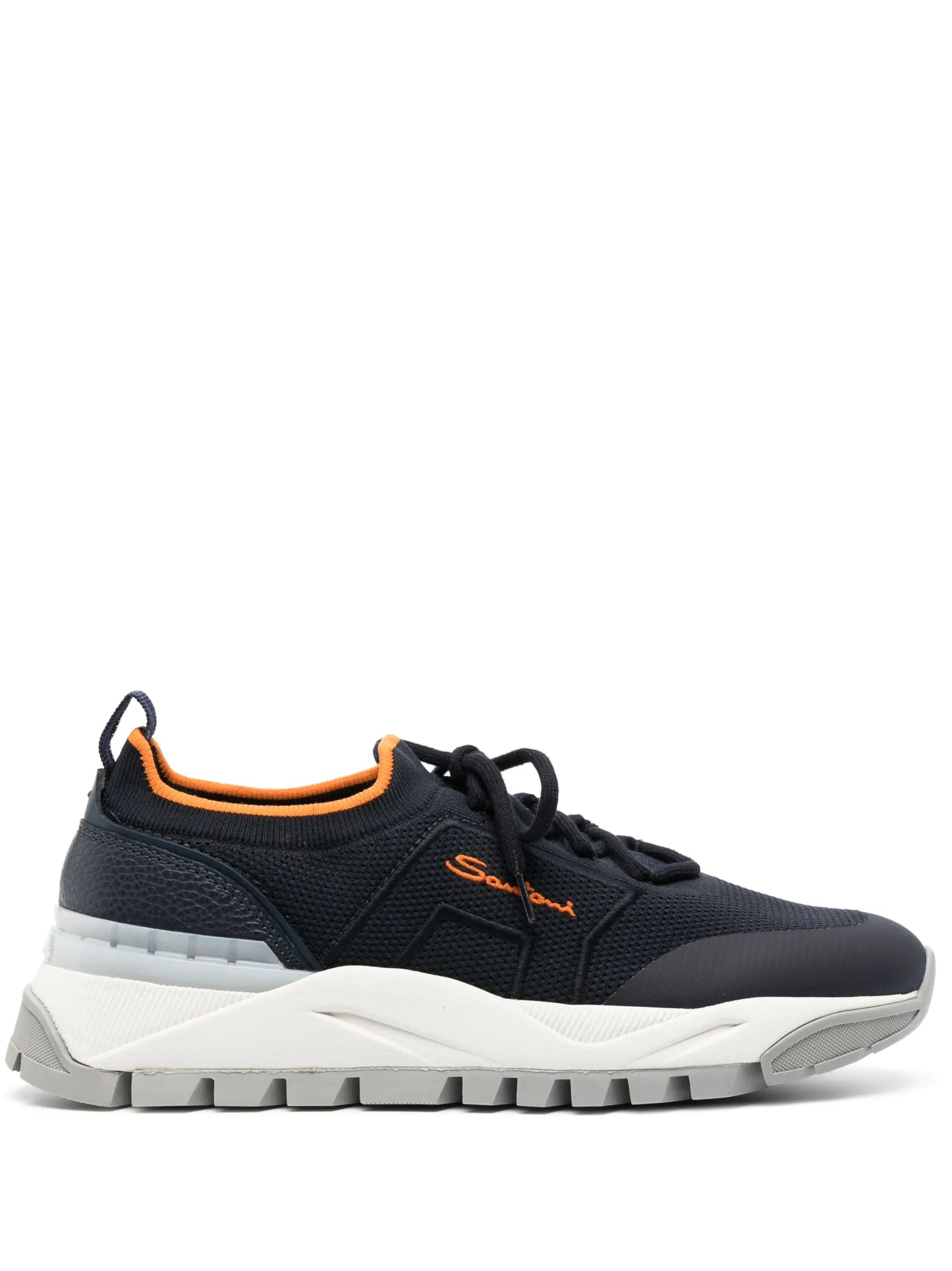 contrasting-trim low-top sneakers