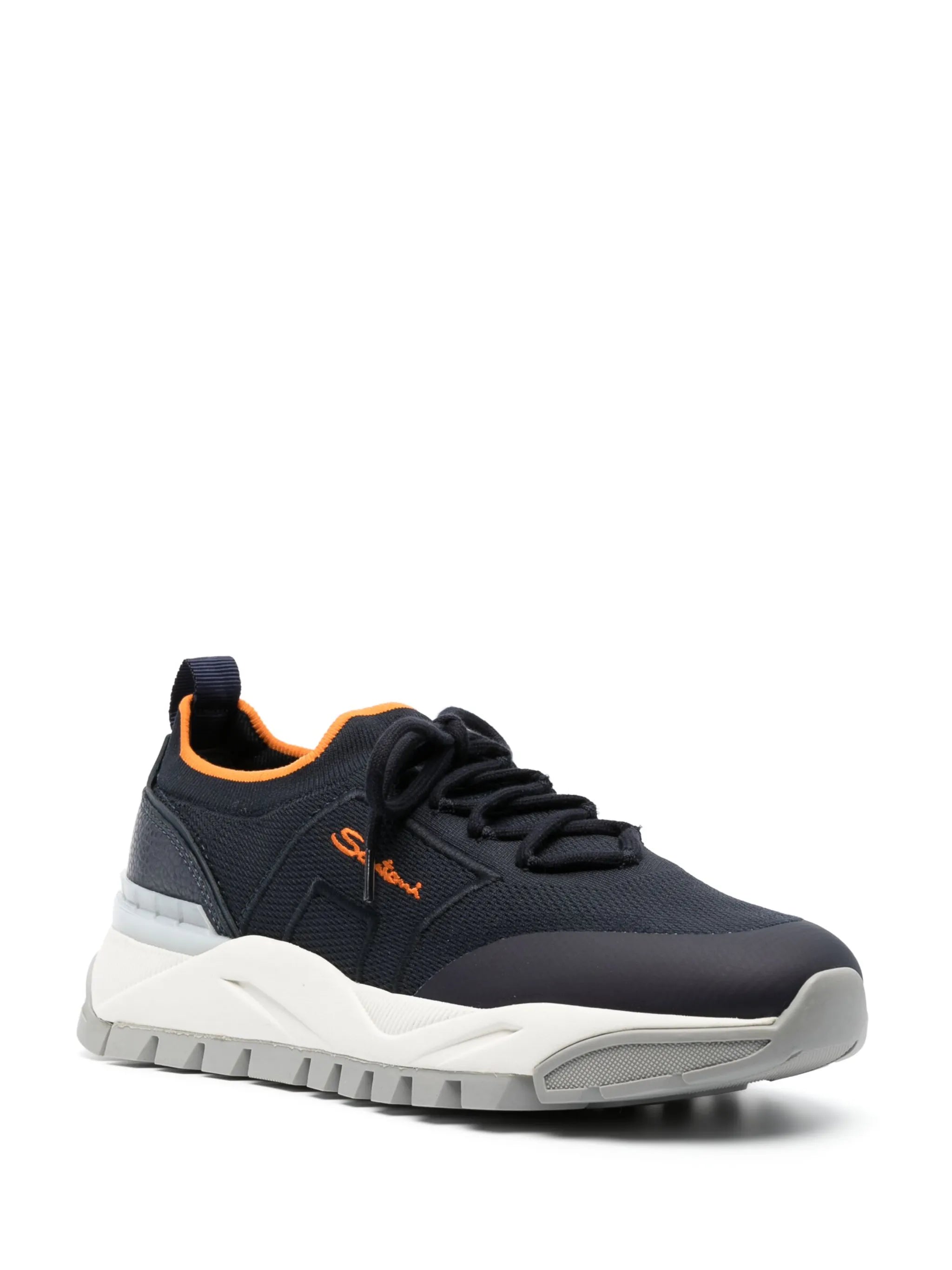 contrasting-trim low-top sneakers