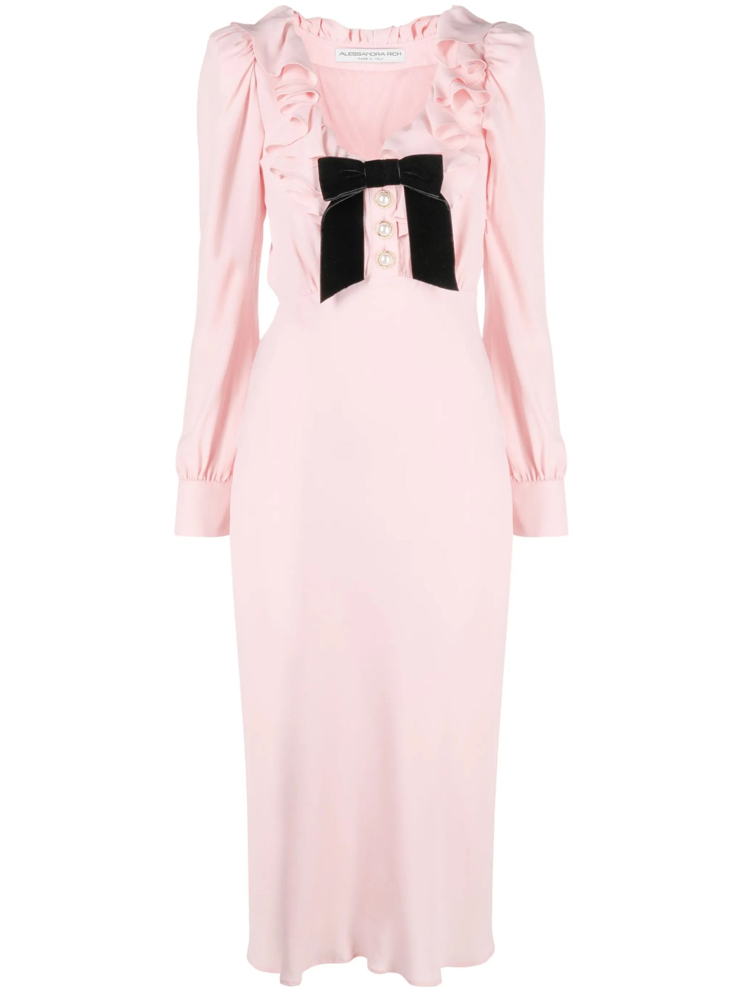 ruffled midi dress