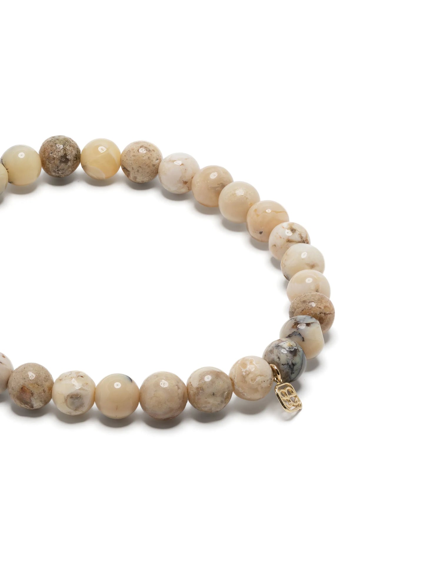 14kt yellow gold Butterfly Daisy opal beaded bracelet