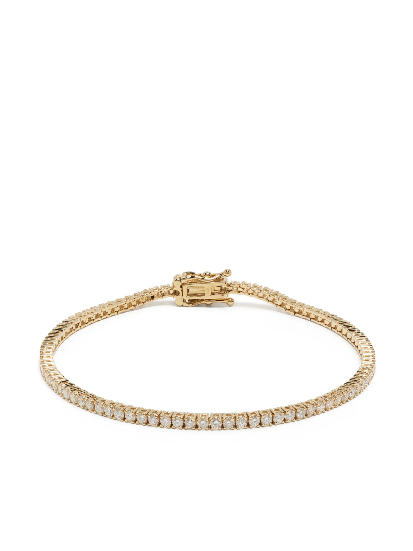14kt yellow gold diamond tennis bracelet