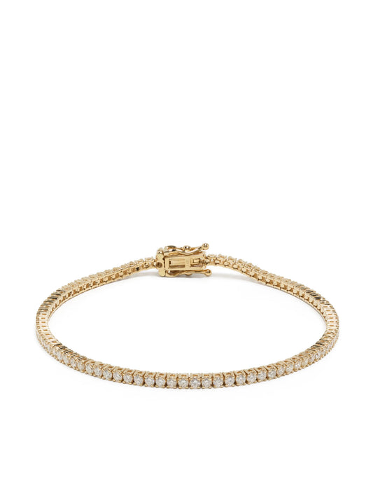 14kt yellow gold diamond tennis bracelet