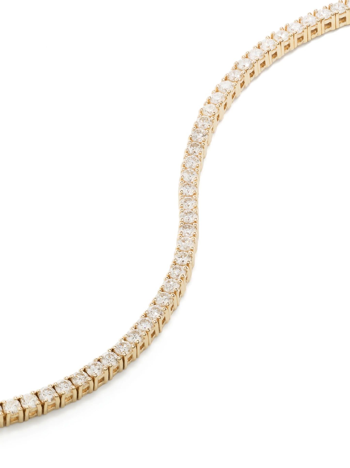 14kt yellow gold diamond tennis bracelet