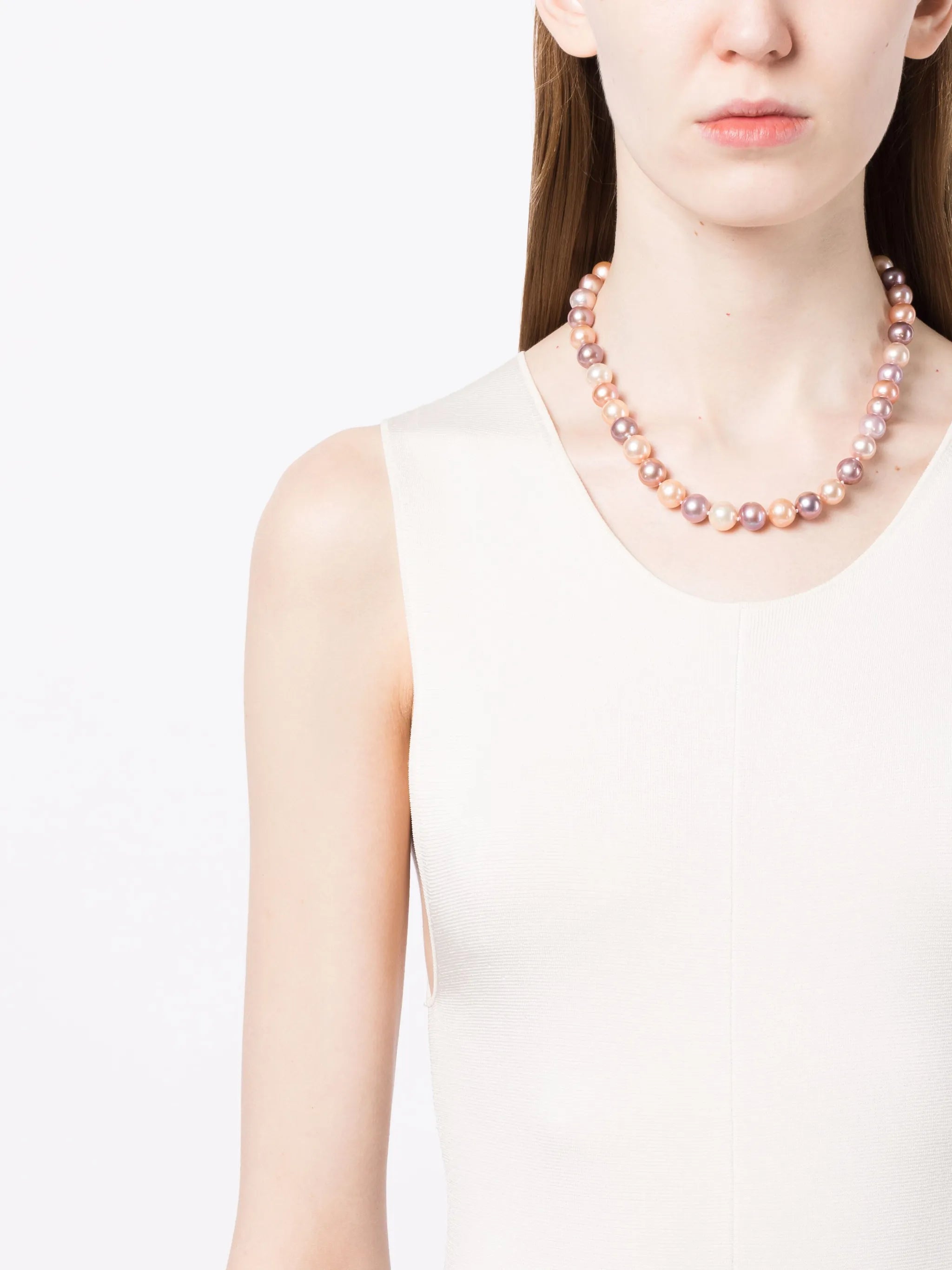14kt yellow gold pearl beaded necklace