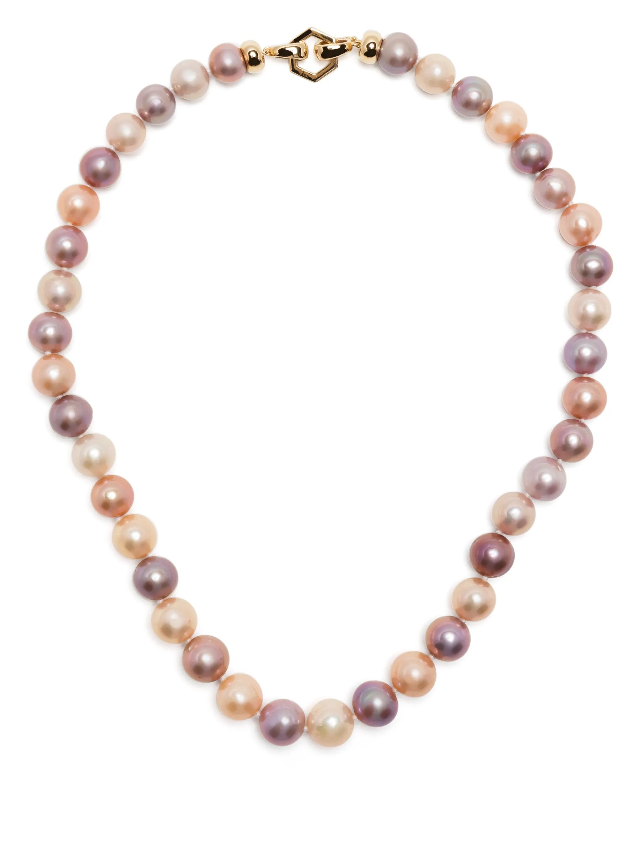 14kt yellow gold pearl beaded necklace